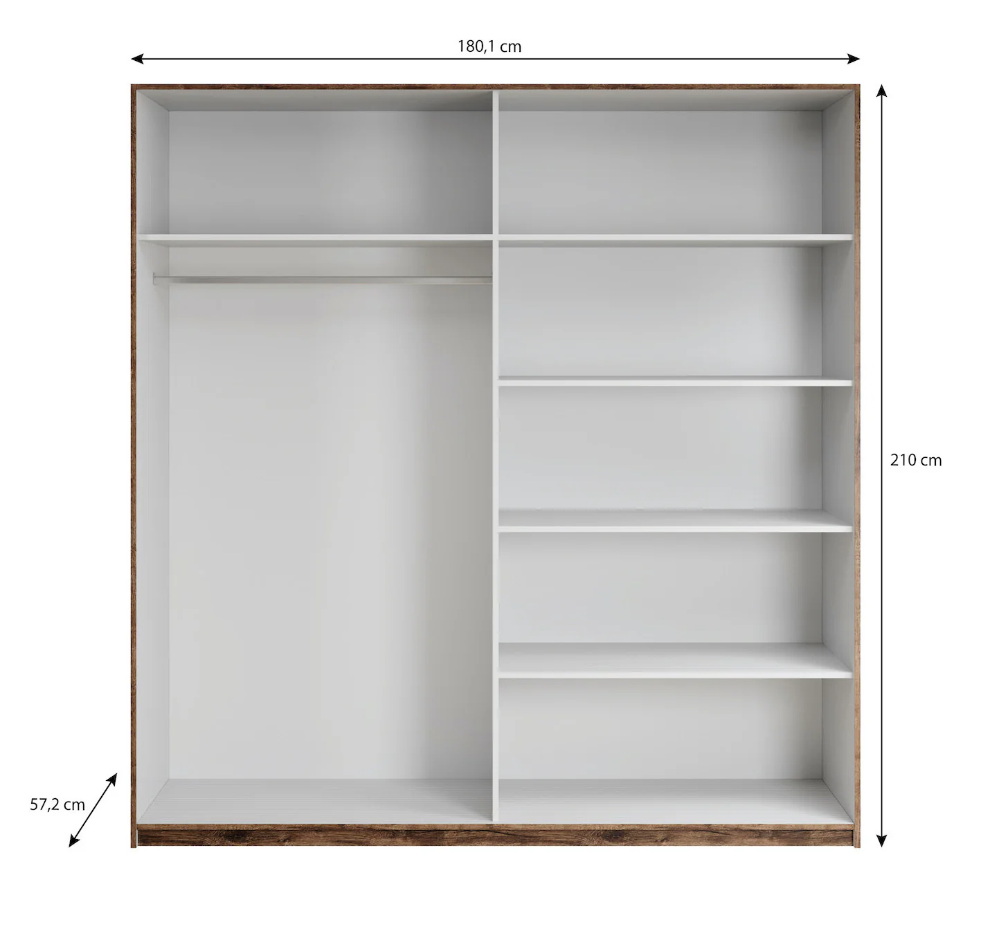 Brown - Slaapkamer - Zwart - Eiken 180 - klein - Image 16