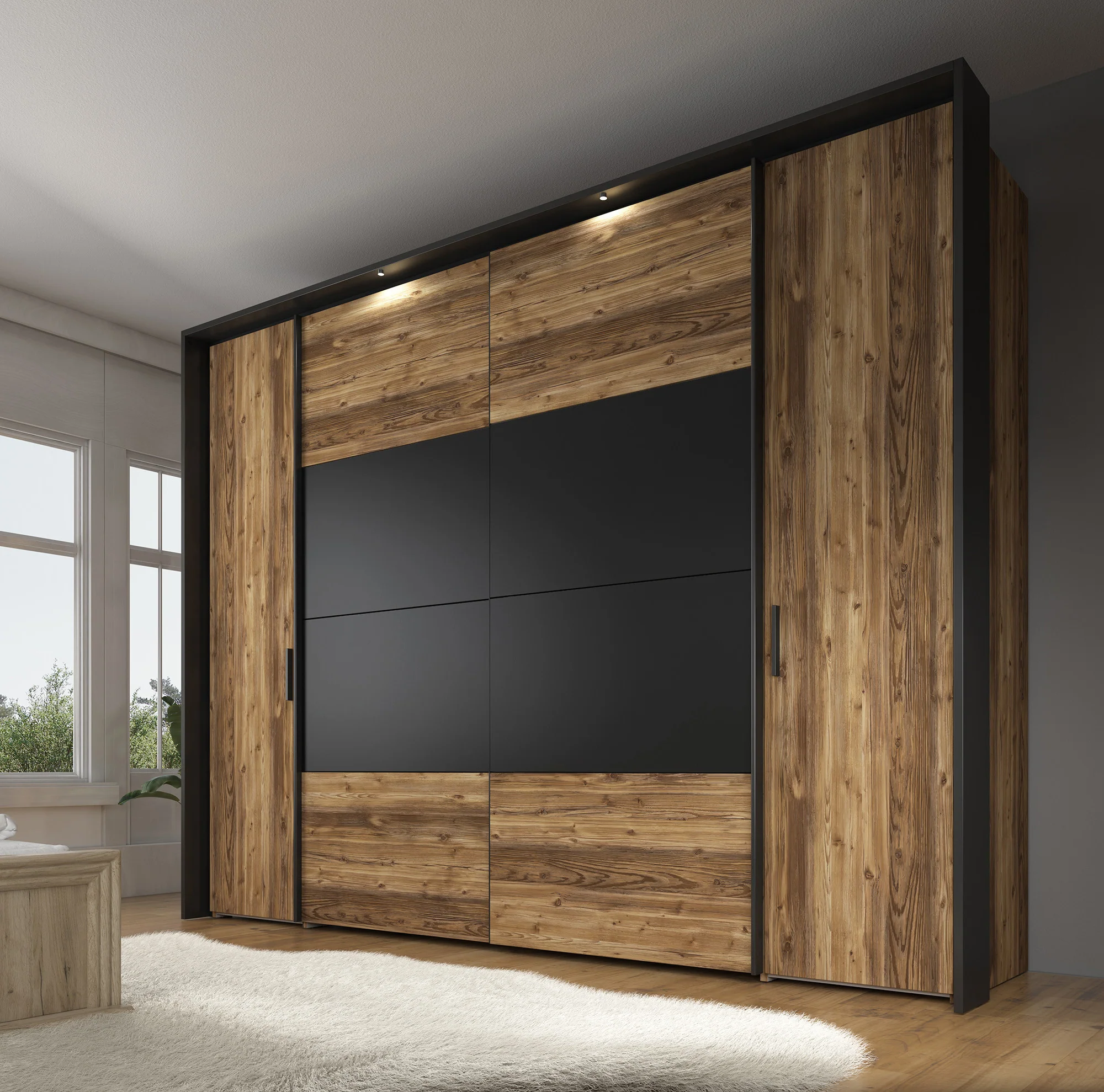 Jacob 2 - Slaapkamer - Zwart/Eiken - 180x200 cm - Groot - Image 8