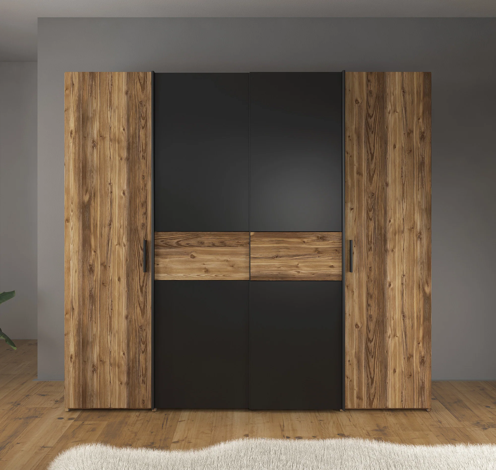 Jacob - Slaapkamer - Zwart/Eiken - 180x200 cm - Klein - Image 9