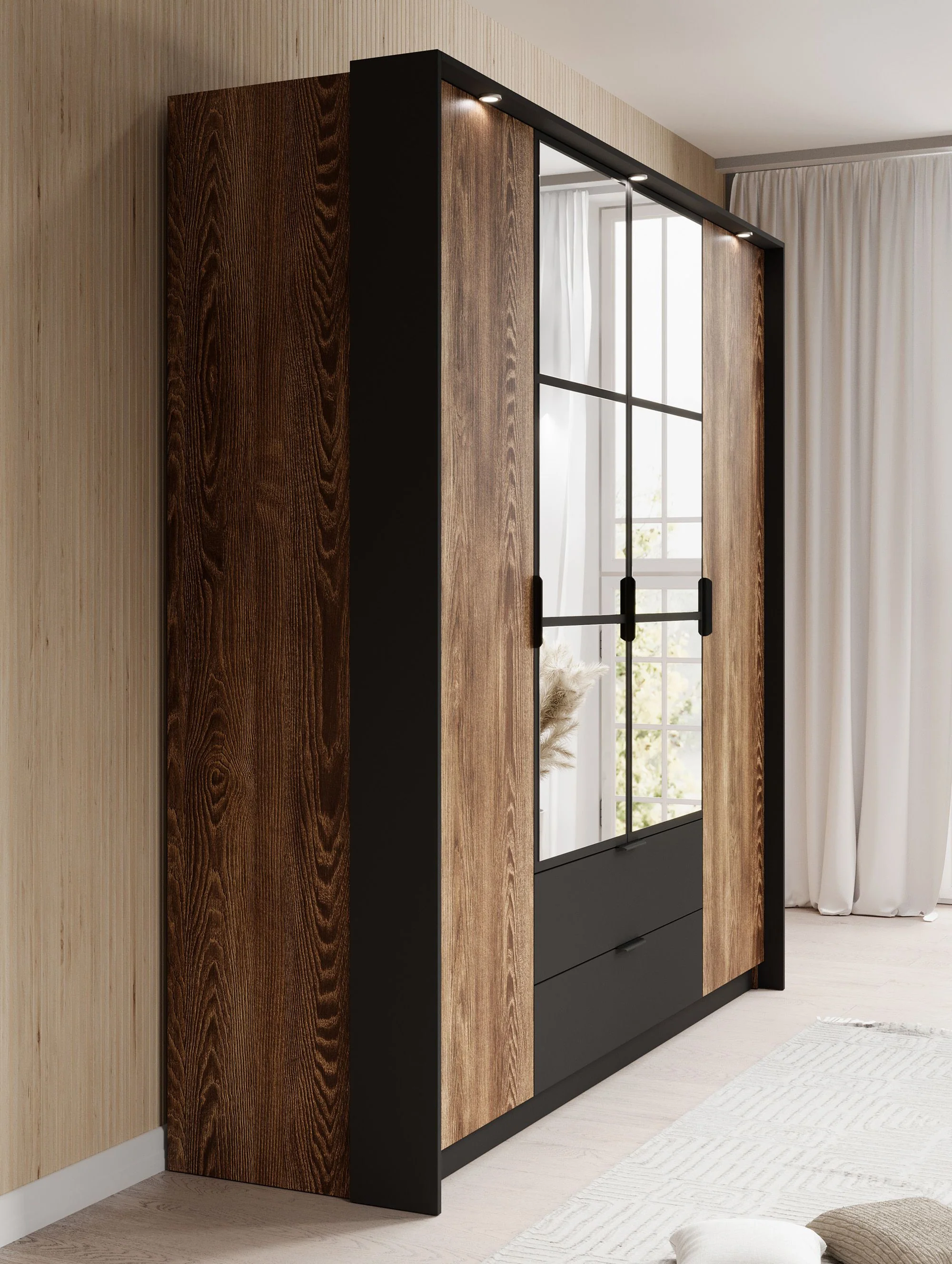 Mulvey - Slaapkamer - Eiken/Antraciet - 160x200 cm - Image 11