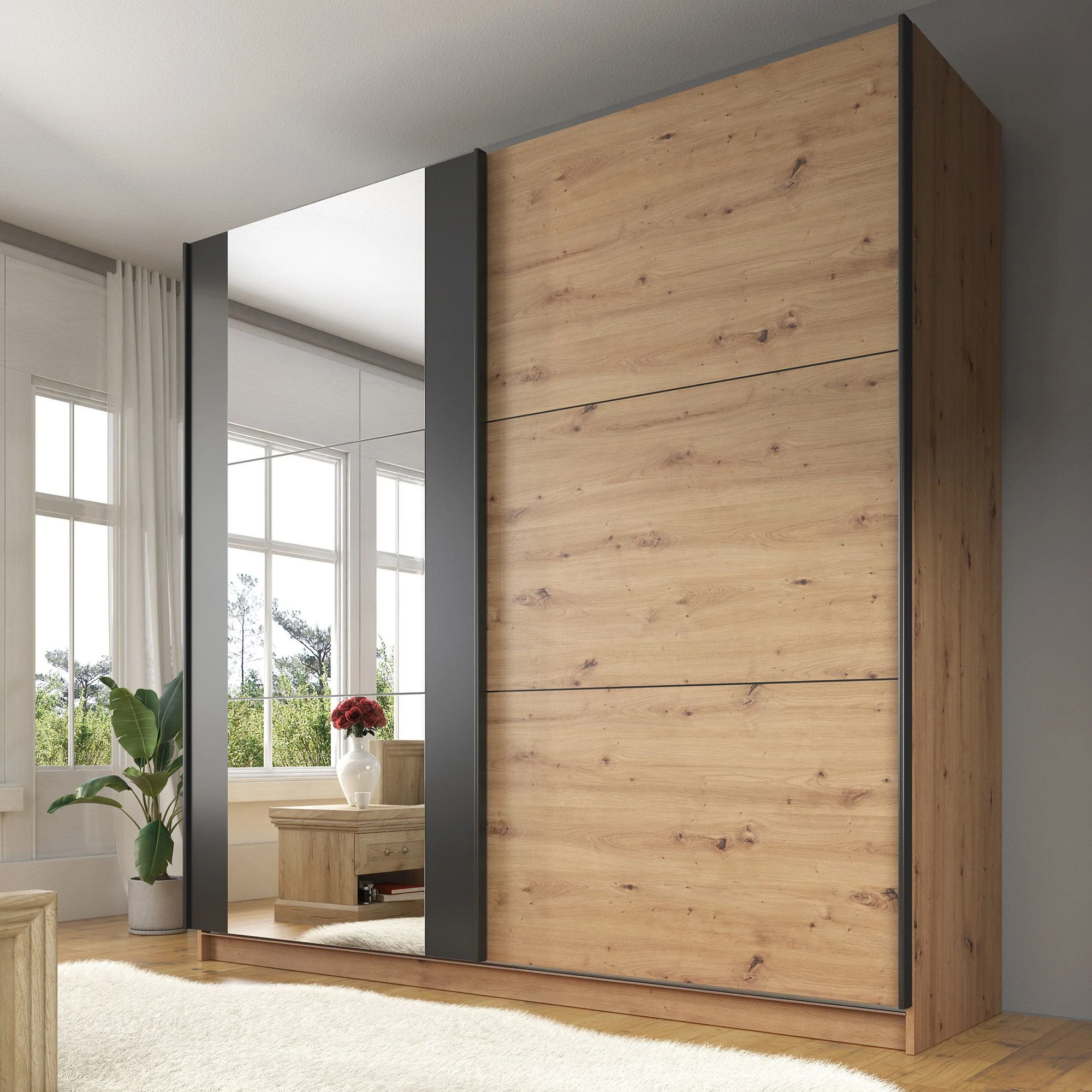 Saturn - Slaapkamer - Eiken - Zwart - 180 - Groot - Image 6