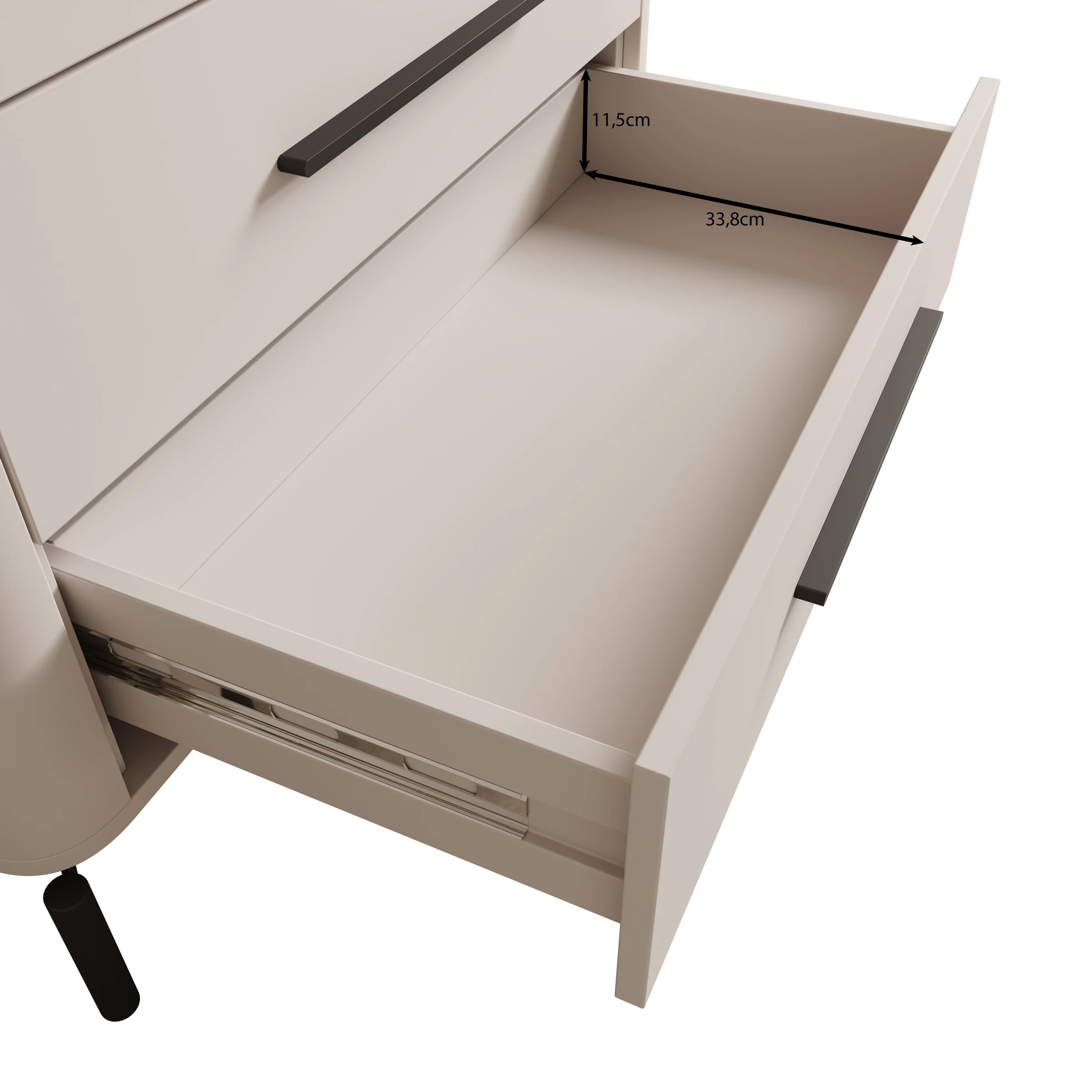 Sorello - Ladekast met 4 lades - Beige - 90x40x94 cm - Image 7