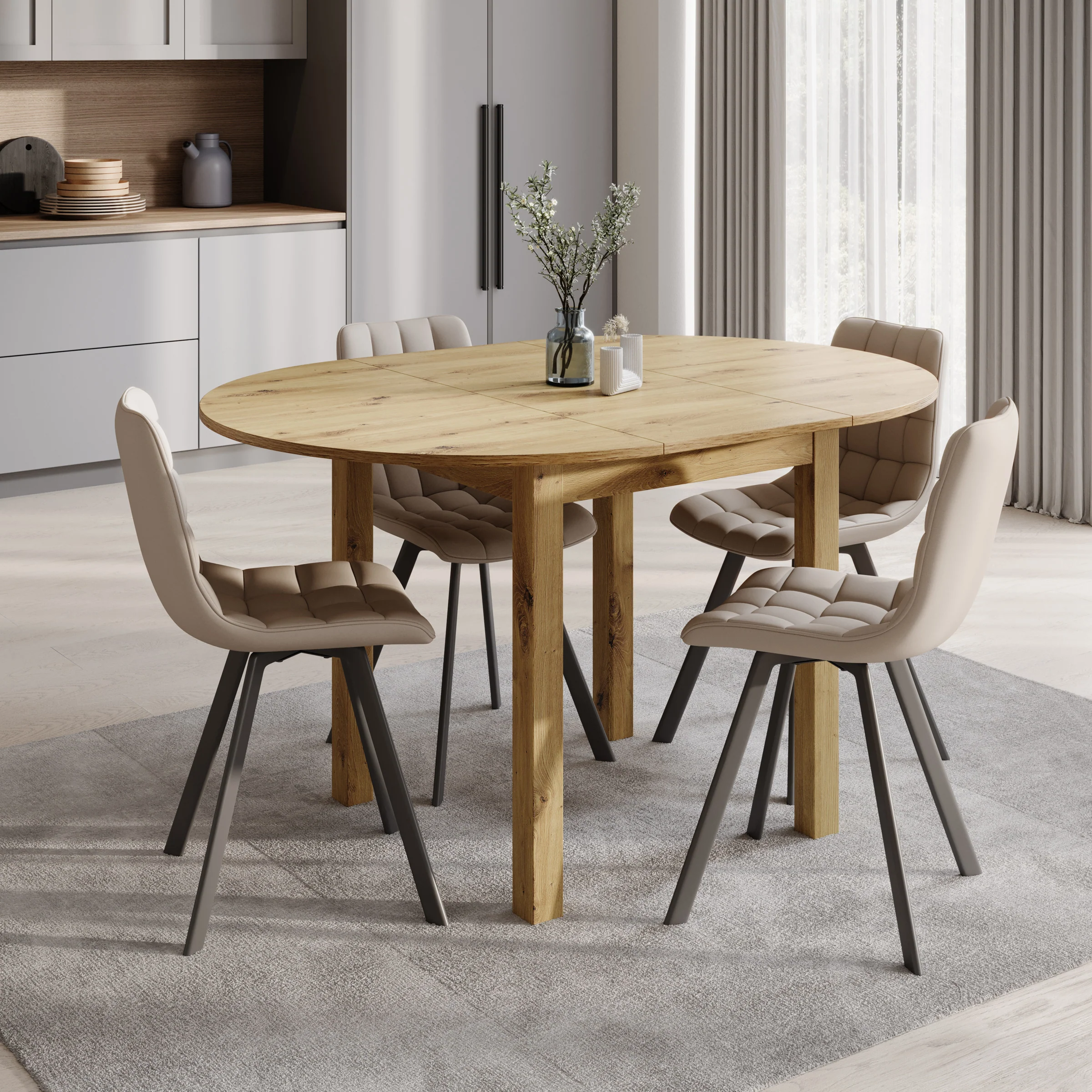 South - Eetkamertafel - Eiken - 100x100x76 cm - Image 2