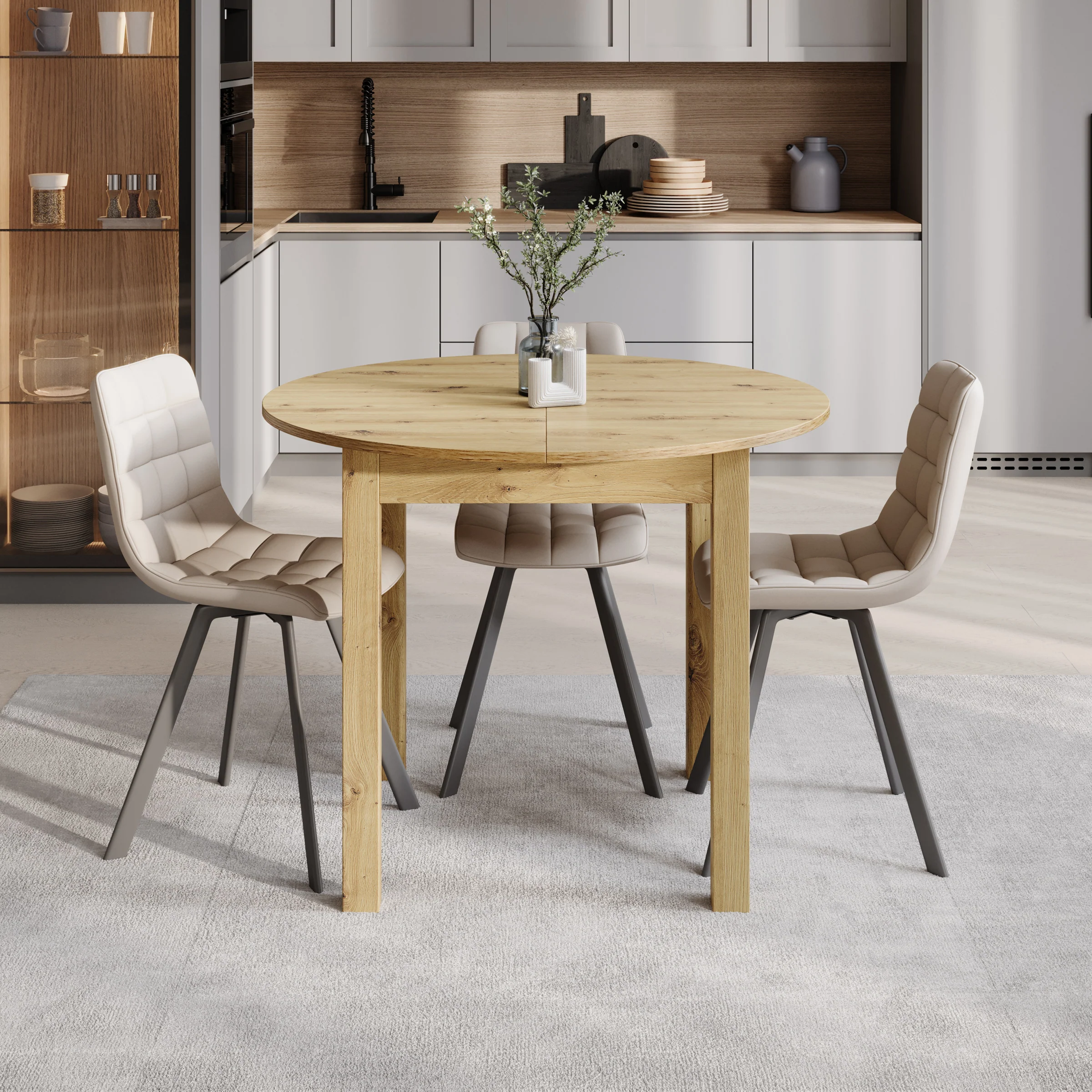 South - Eetkamertafel - Eiken - 100x100x76 cm - Image 3