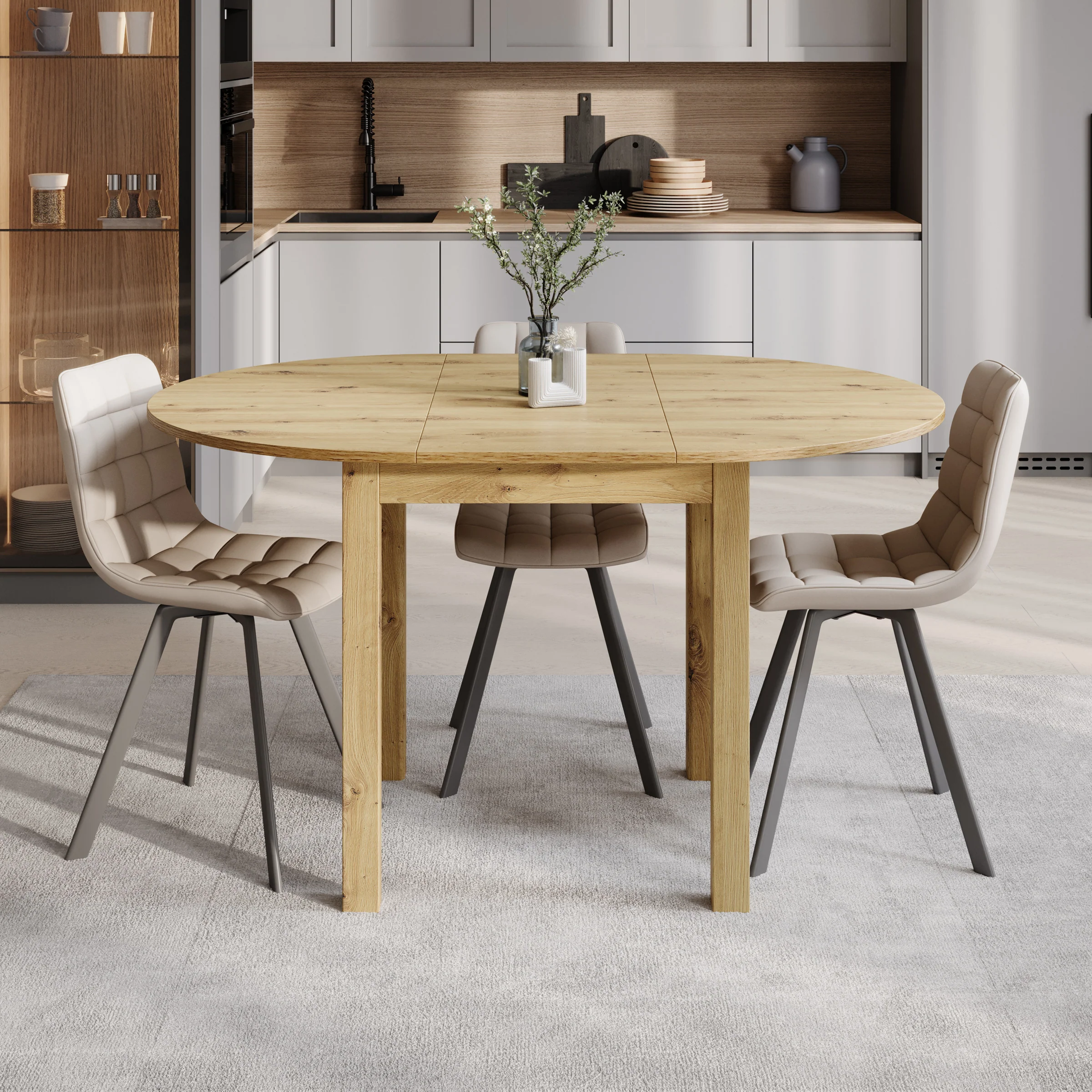 South - Eetkamertafel - Eiken - 100x100x76 cm - Image 4