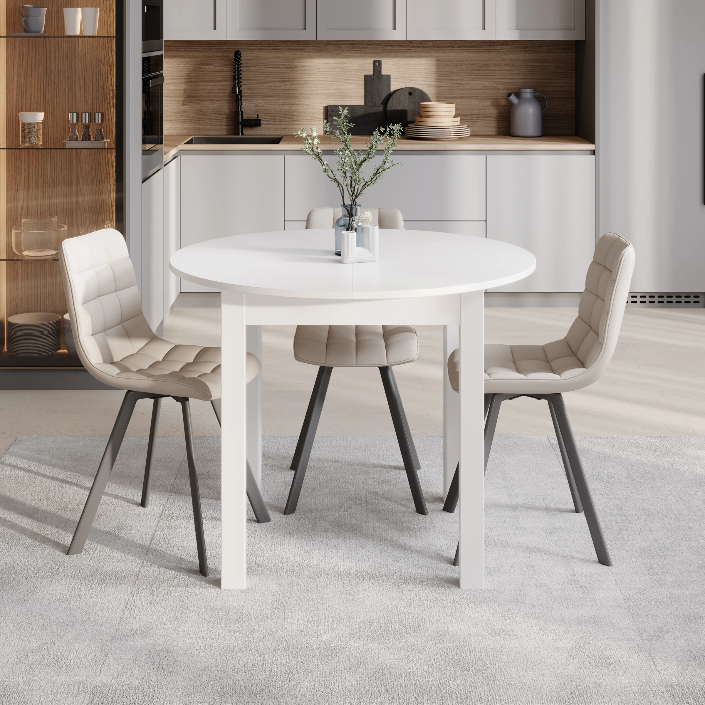 South - Eetkamertafel - Wit - 100x100x76 cm - Image 3
