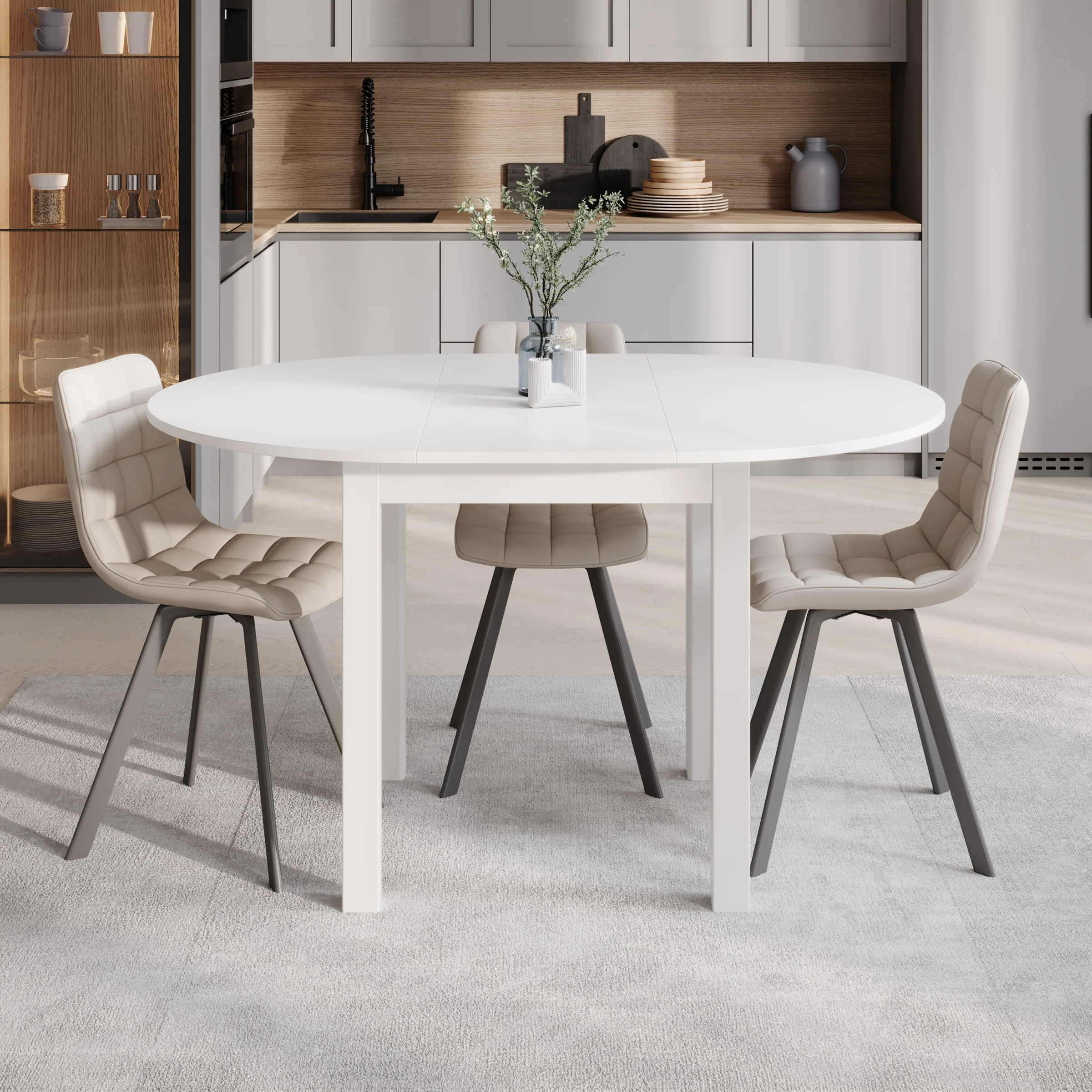 South - Eetkamertafel - Wit - 100x100x76 cm - Image 4