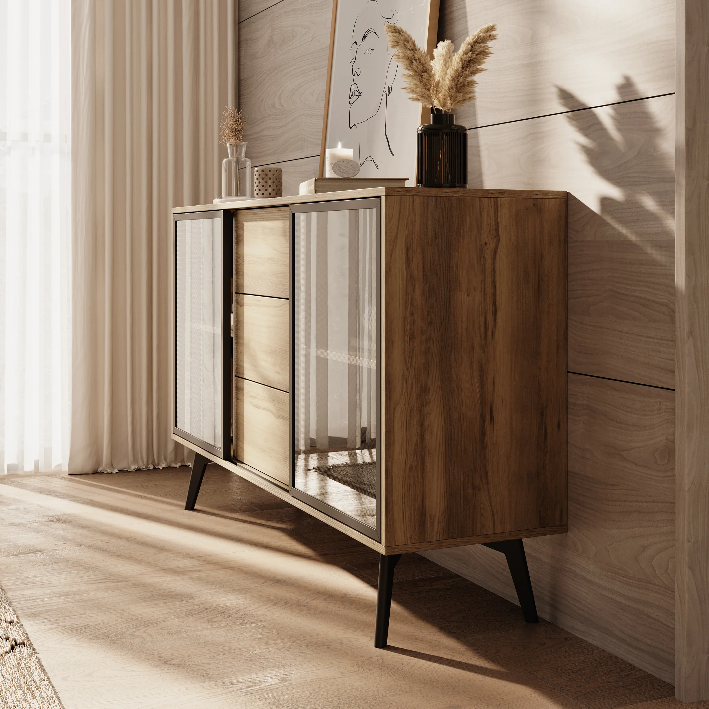 Spa - Dressoir - Eiken - 144x39x85 cm - Image 5