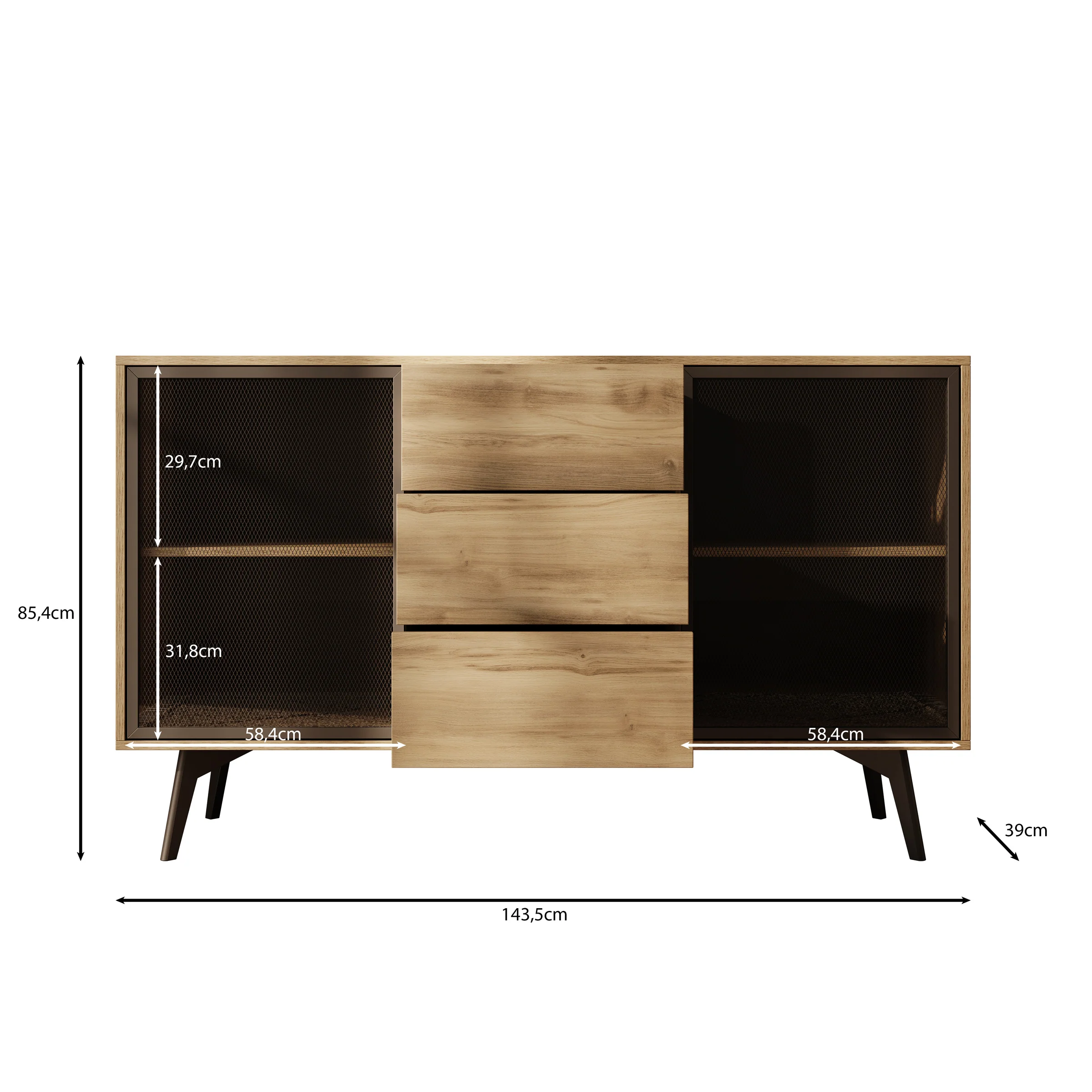 Spa - Dressoir - Eiken - 144x39x85 cm - Image 6