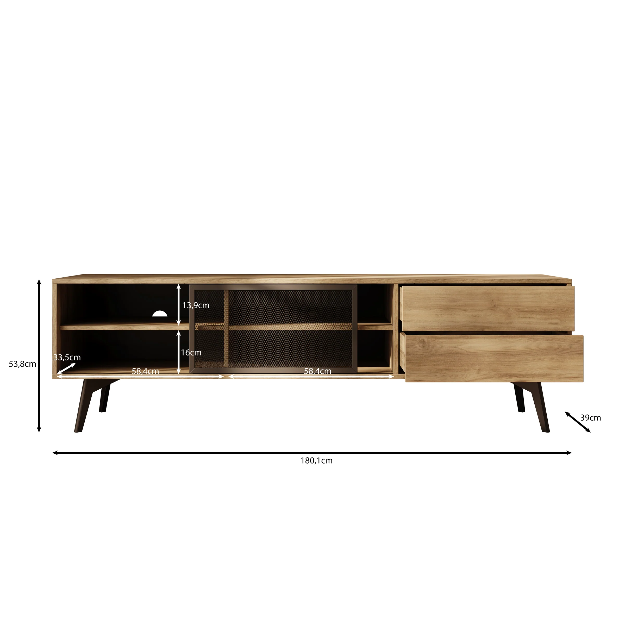 Spa - TV-Meubel - Eiken - 180 cm - Image 5