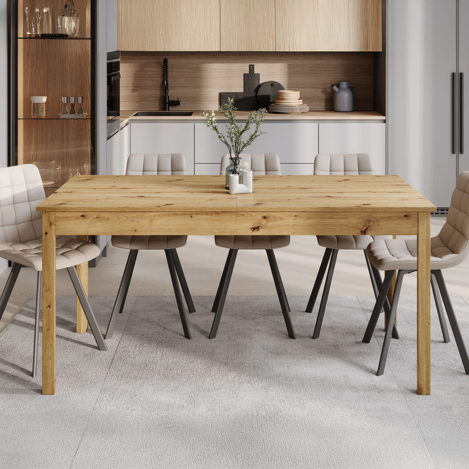 Steve - Eetkamertafel - Eiken - 160x80x77 cm - Image 3