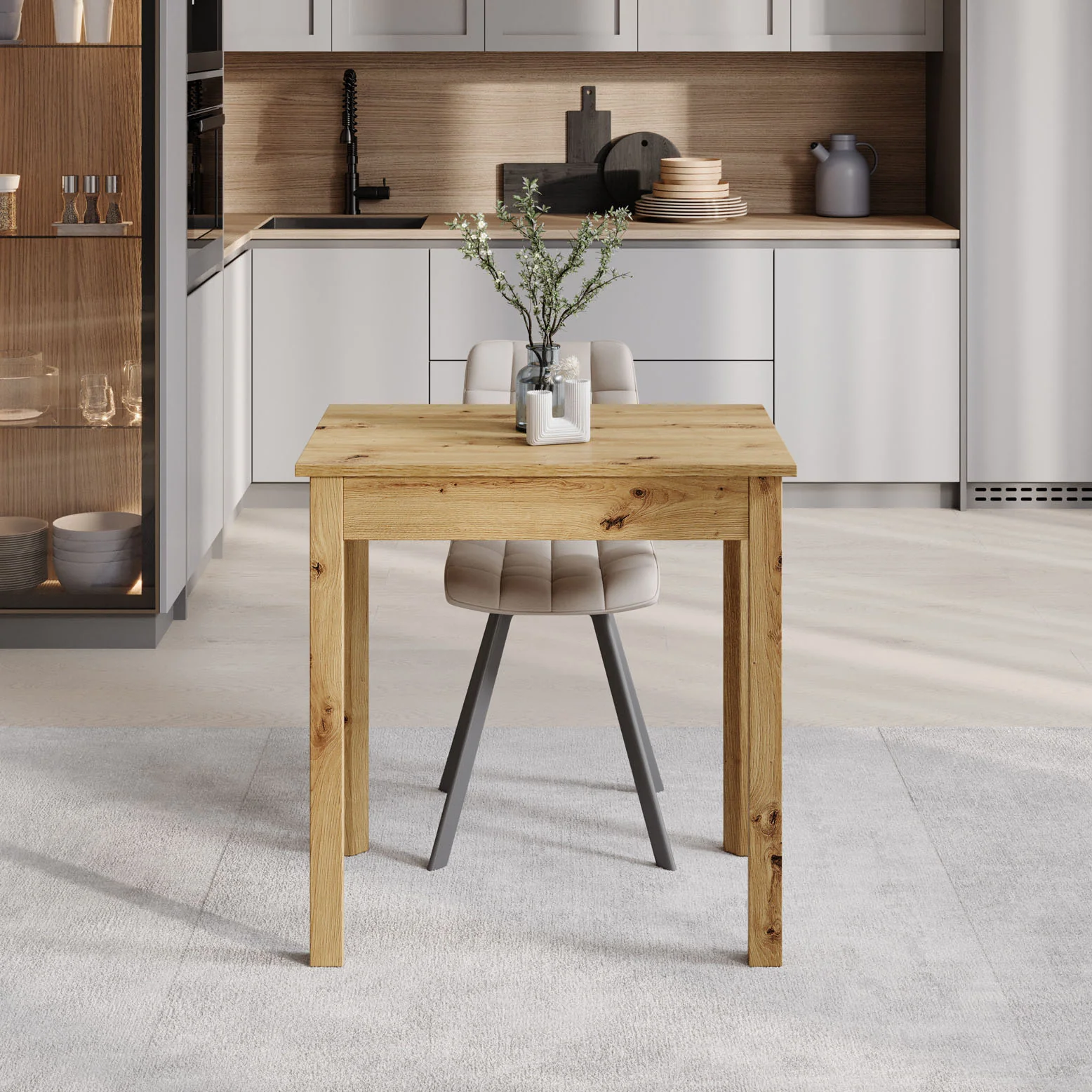 Steve - Eetkamertafel - Eiken - 75x55x77 cm - Image 2