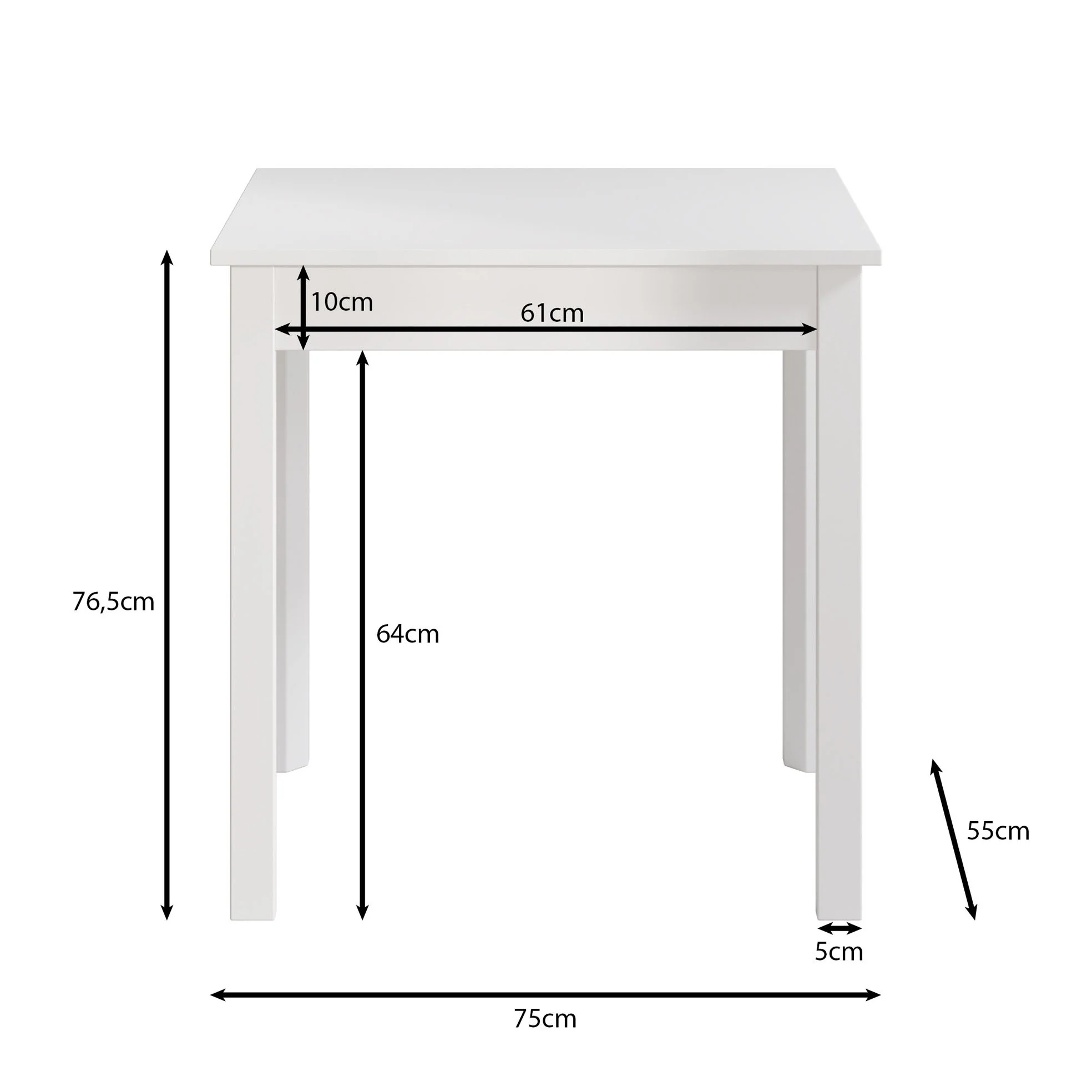 Steve - Eetkamertafel - Eiken - 75x55x77 cm - Image 3