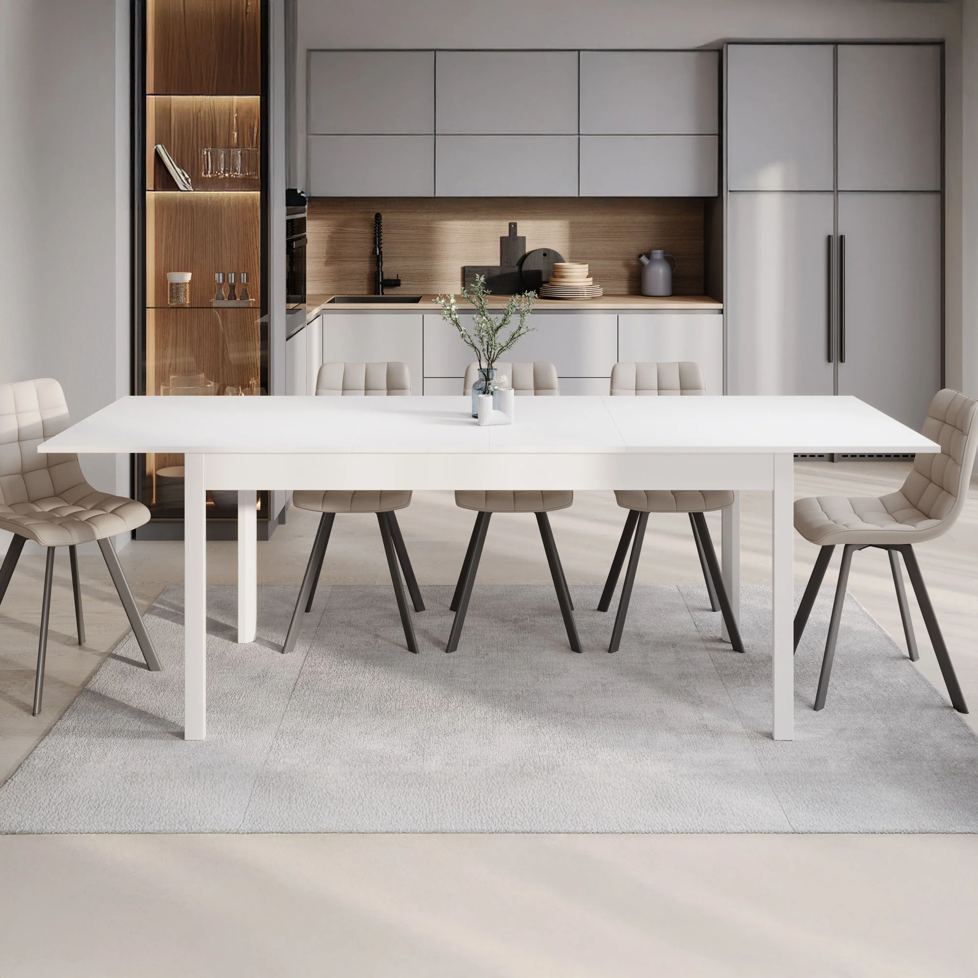 Steve - Eetkamertafel - Wit - 160x80x77 cm - Image 2