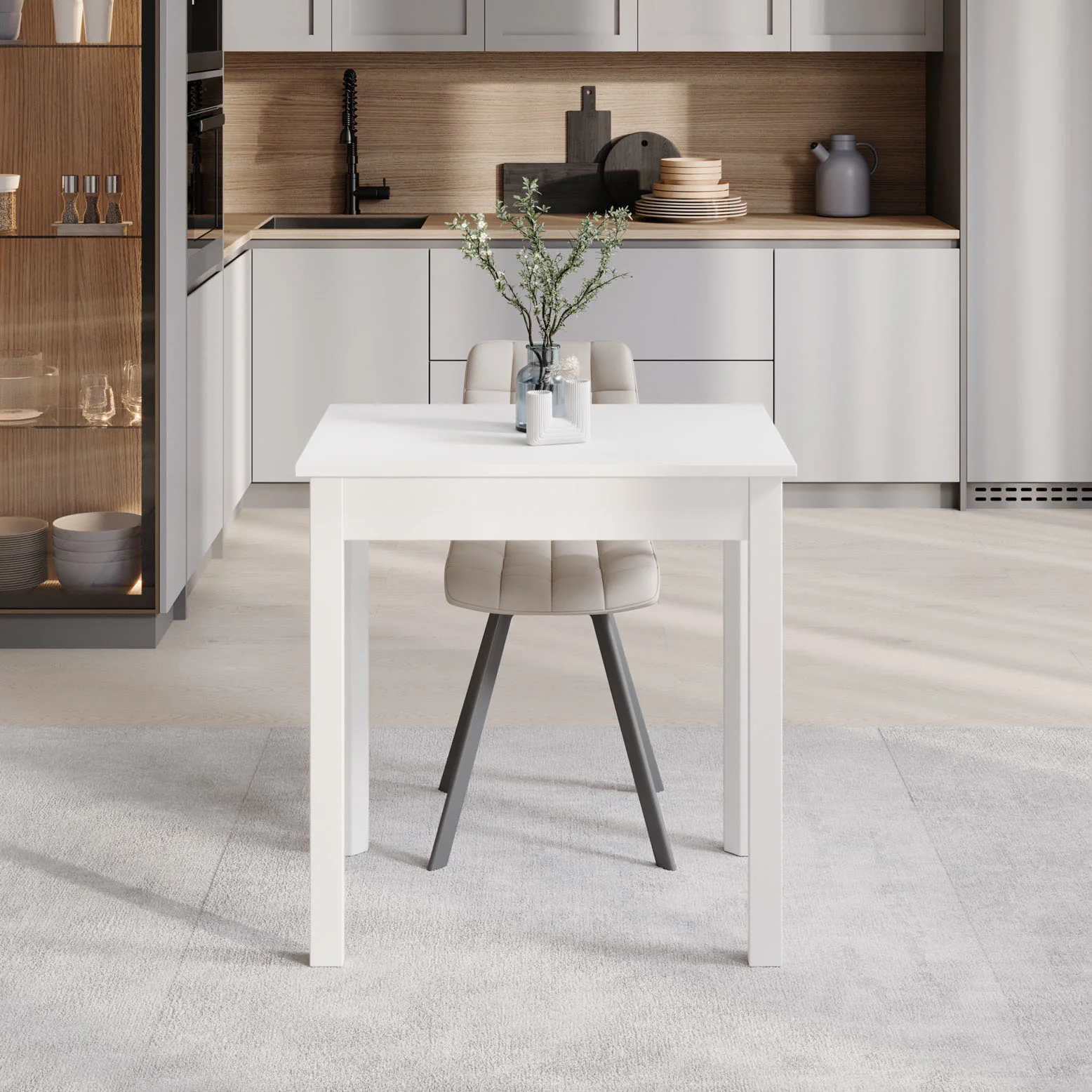 Steve - Eetkamertafel - Wit - 75x55x77 cm - Image 2