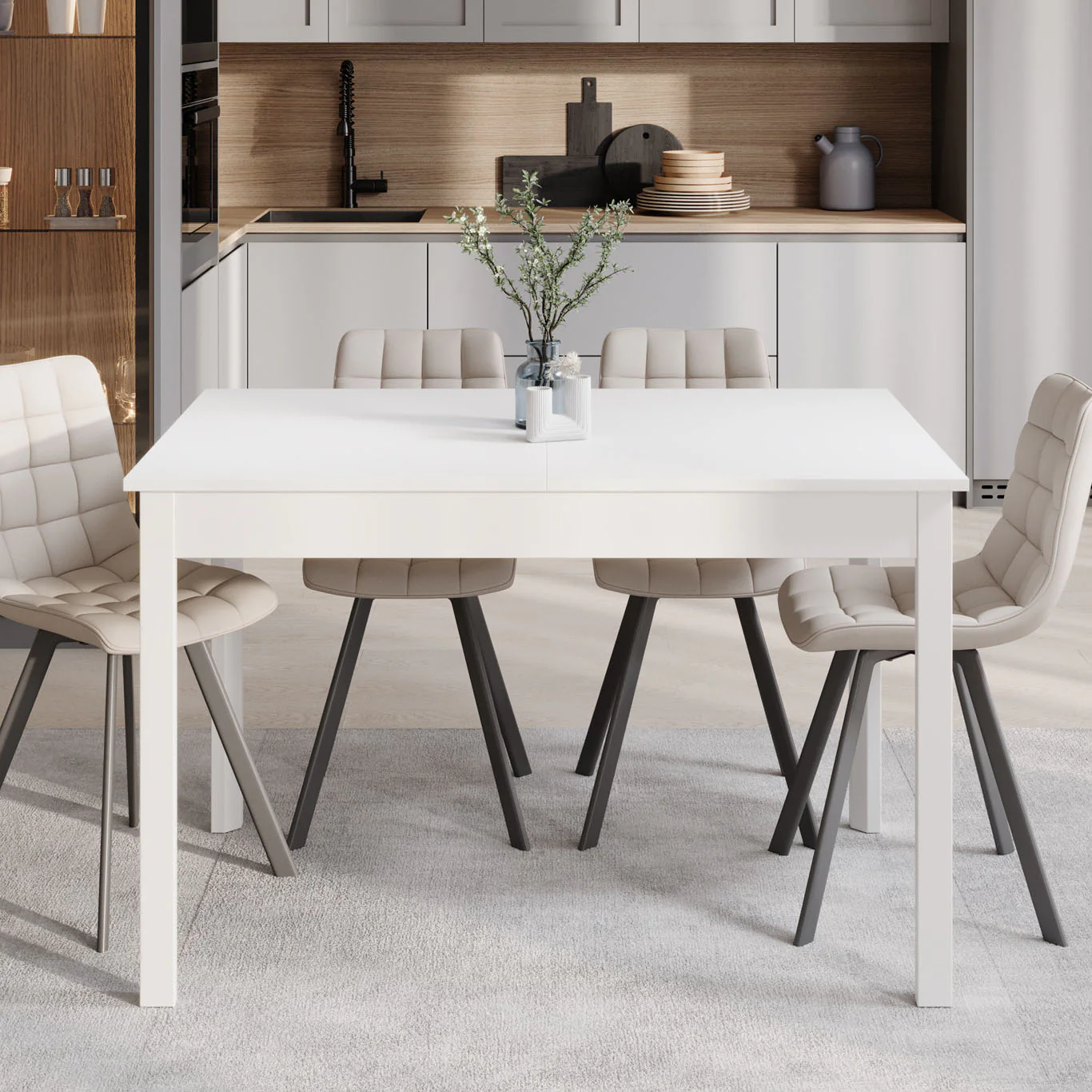 Steve - Eetkamertafel - Wit - 120x80x77 cm - Image 3