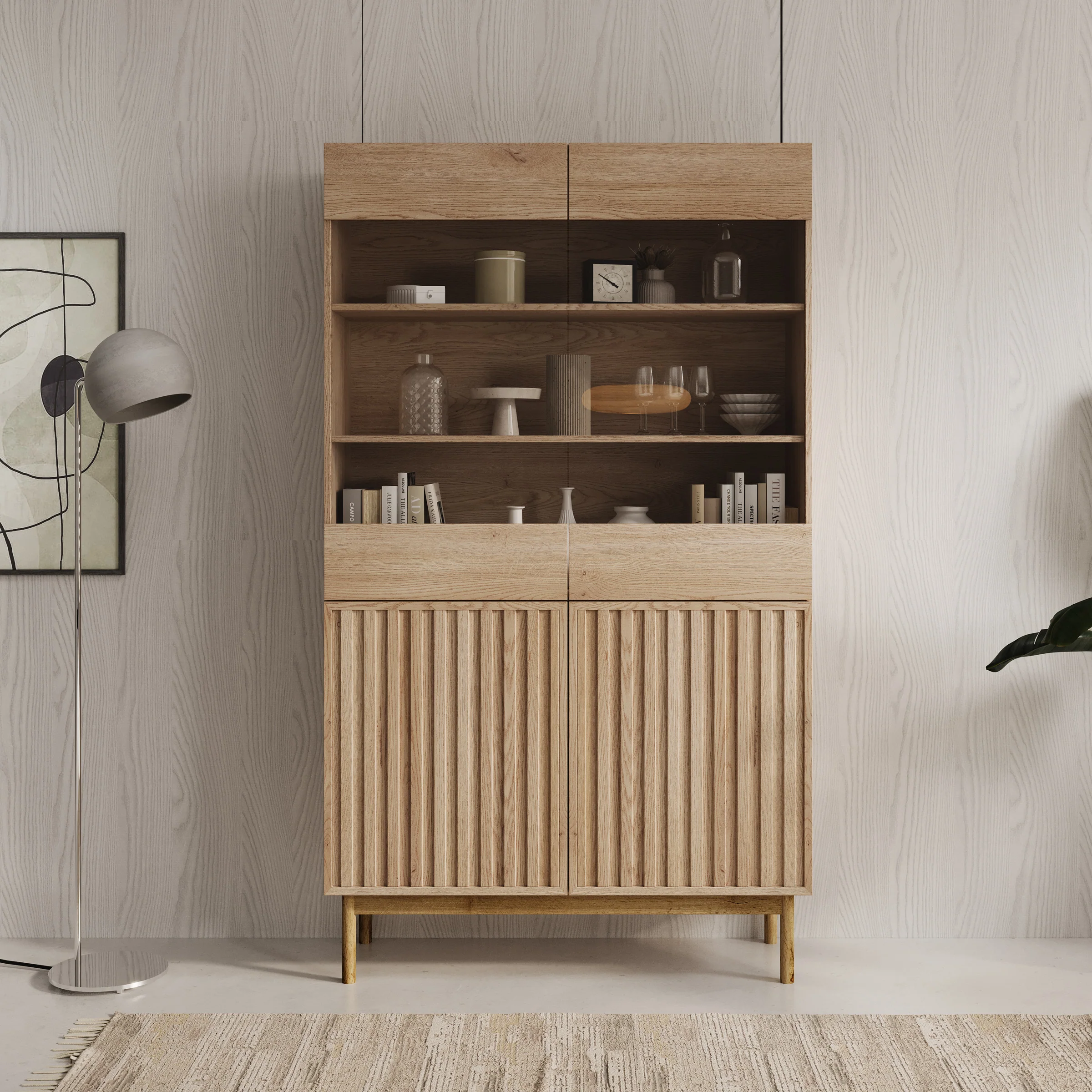 Storm - Vitrinekast - Eiken - 106x37x183 cm - Image 3