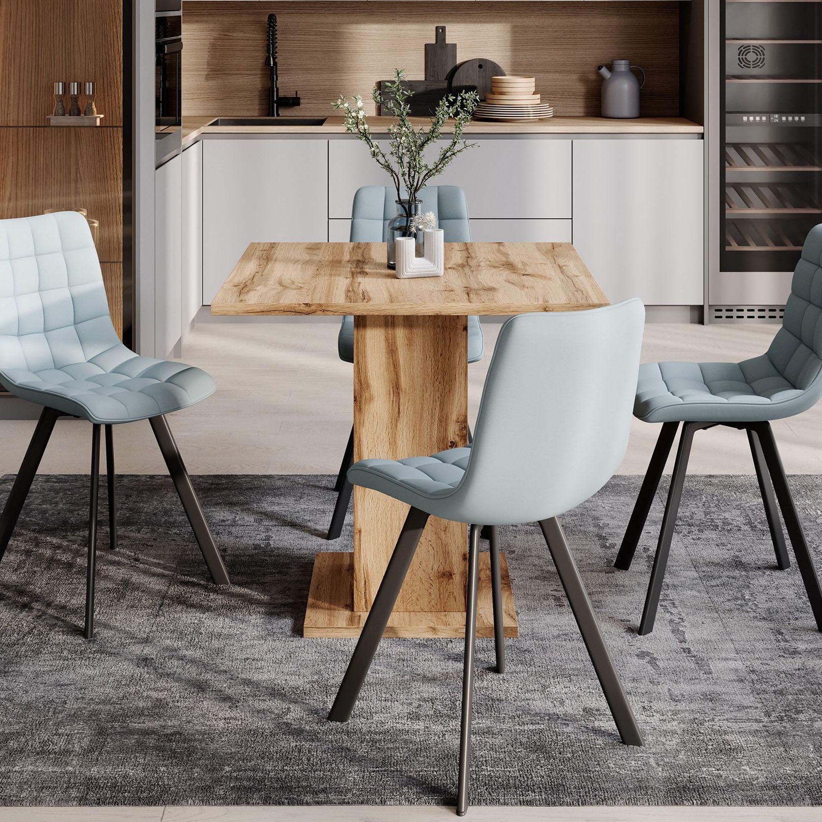 Swen - Eetkamertafel - Eiken - 80x80x69 cm - Image 2