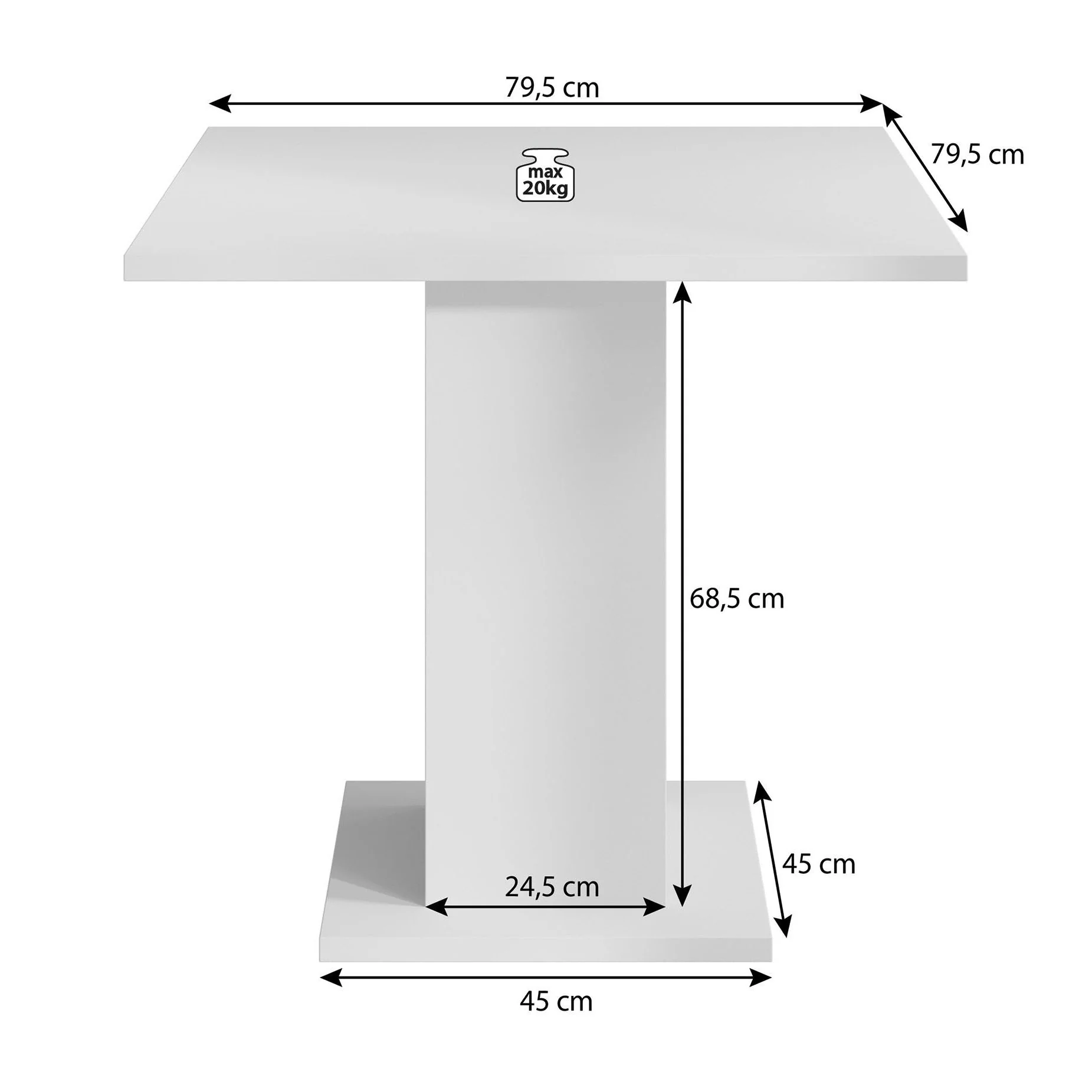 Swen - Eetkamertafel - Eiken - 80x80x69 cm - Image 3