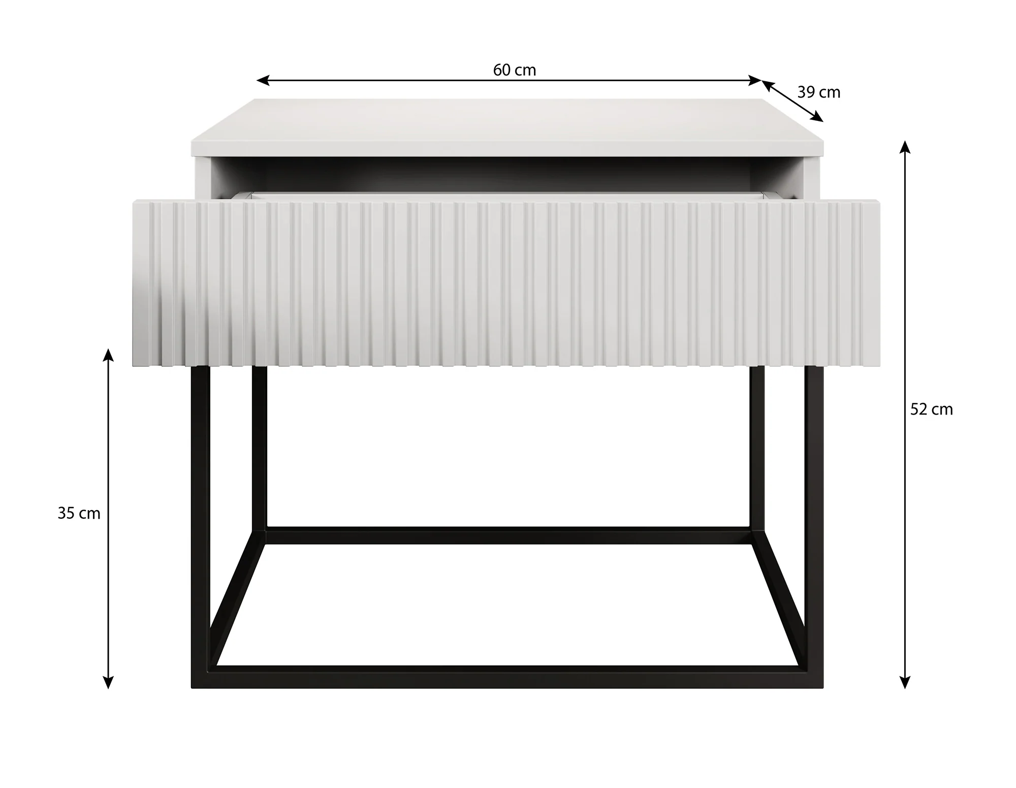 Sylvester 2 - Nachtkastje - Antraciet - 60x39x52 cm - Image 4