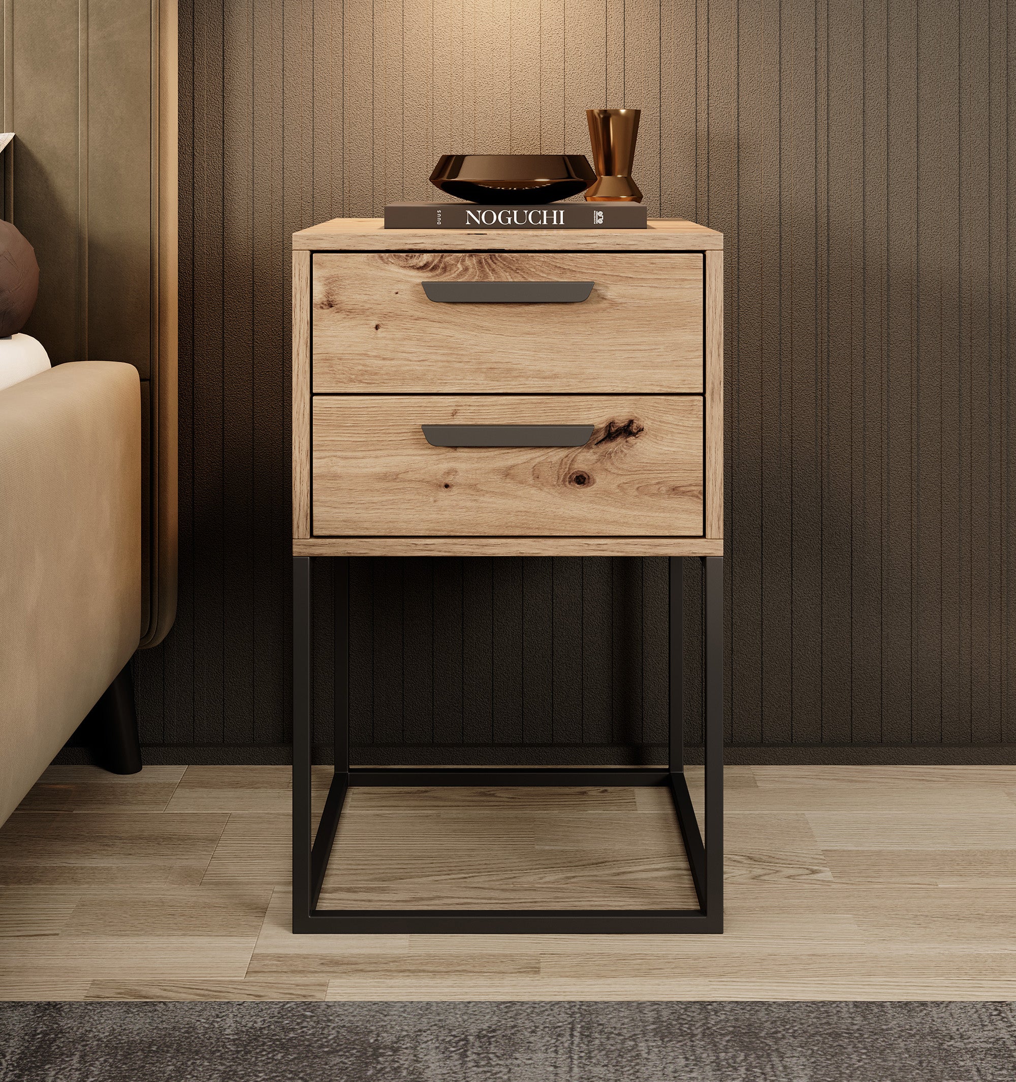 Sylvester 8 - Nachtkastje - Eiken - 40x39x65 cm - Image 2