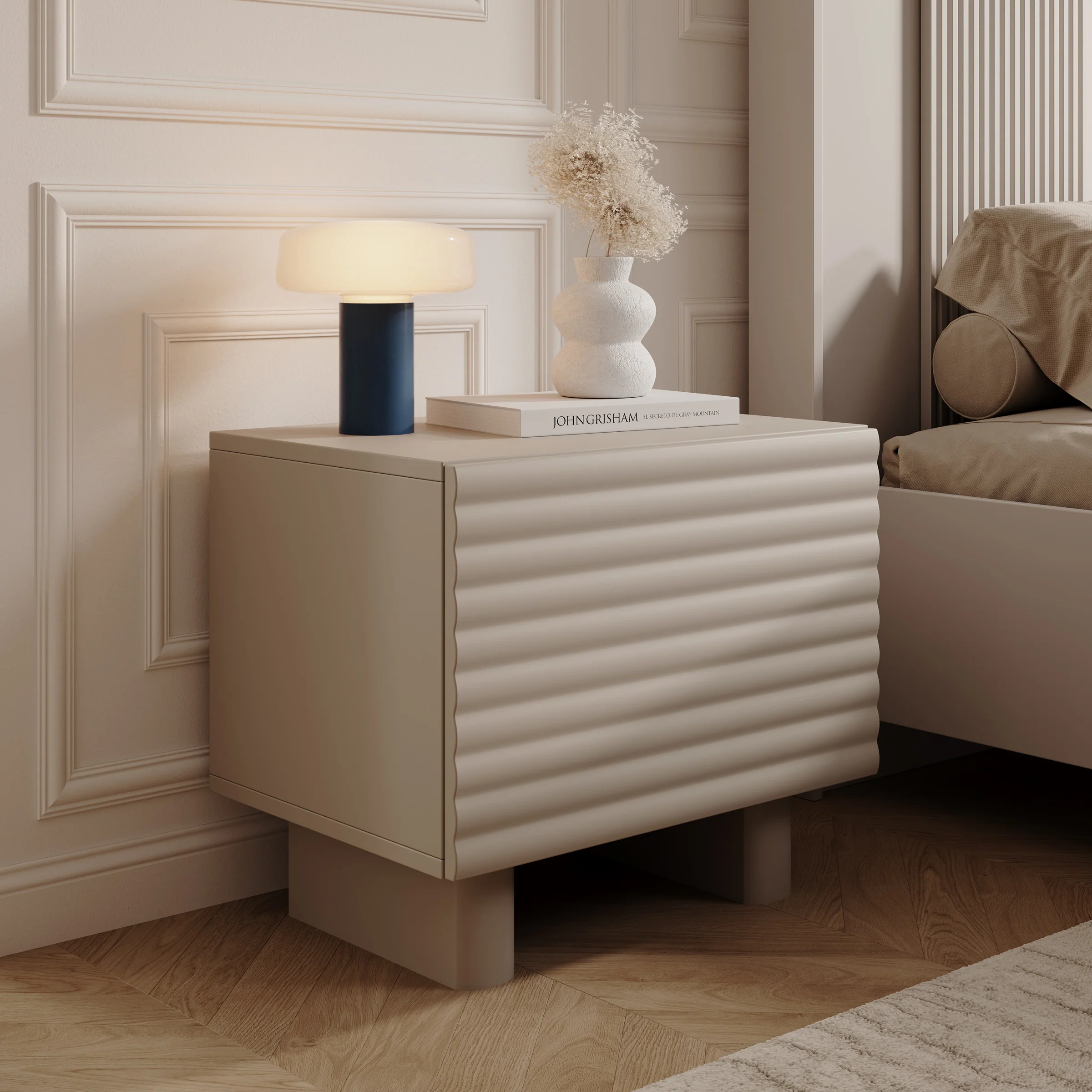 Tactica - Nachtkastje - Beige - 50x37x46 cm