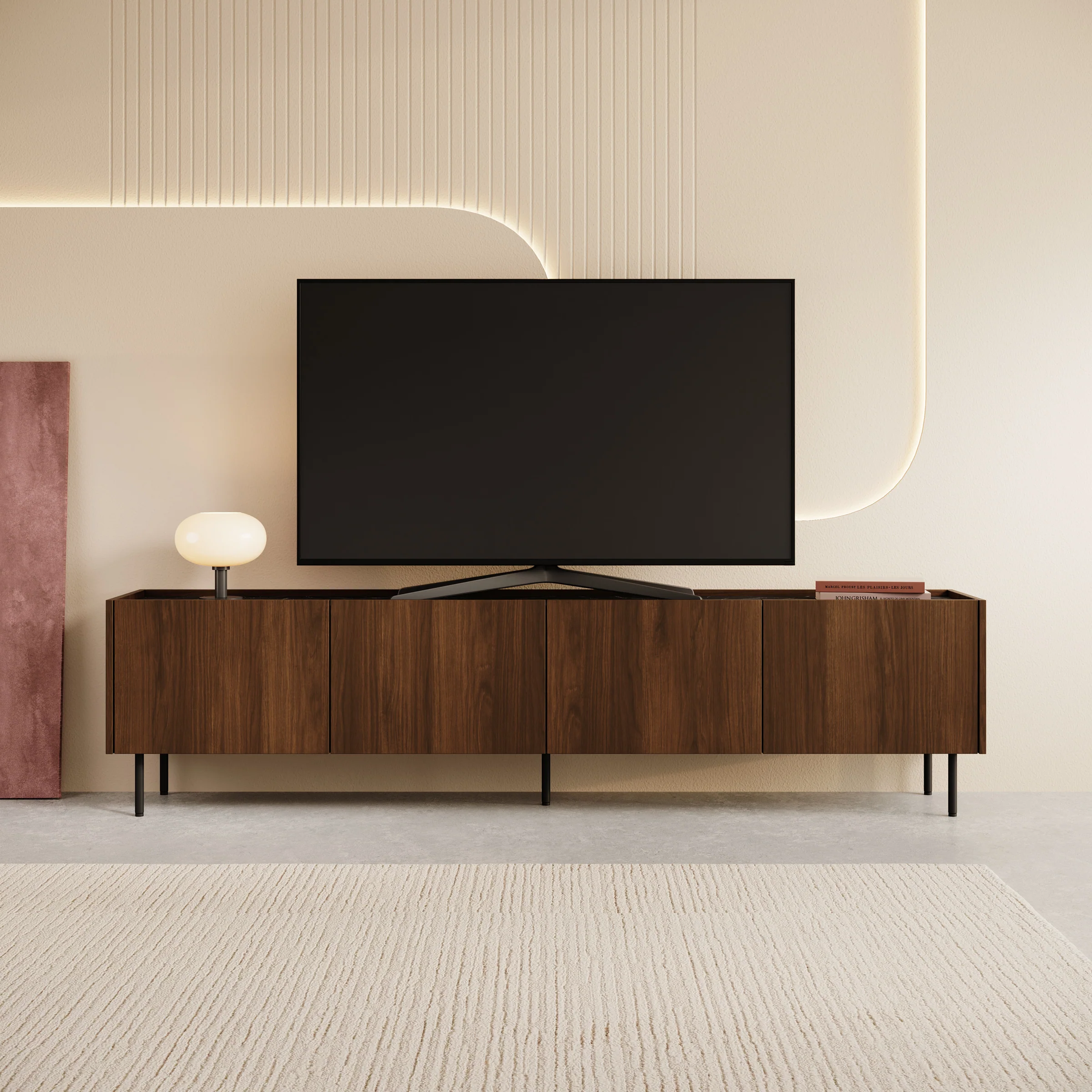 Tahiti - TV-Meubel - Donker eiken - 200x37x50 cm - Image 3
