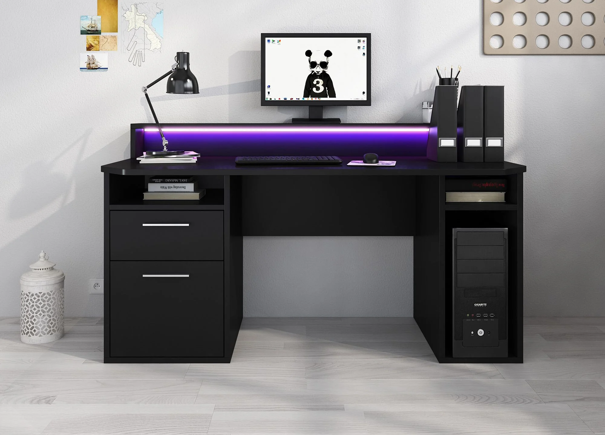 Tamara 3 - Bureau - Zwart - 160x72 cm - Image 2