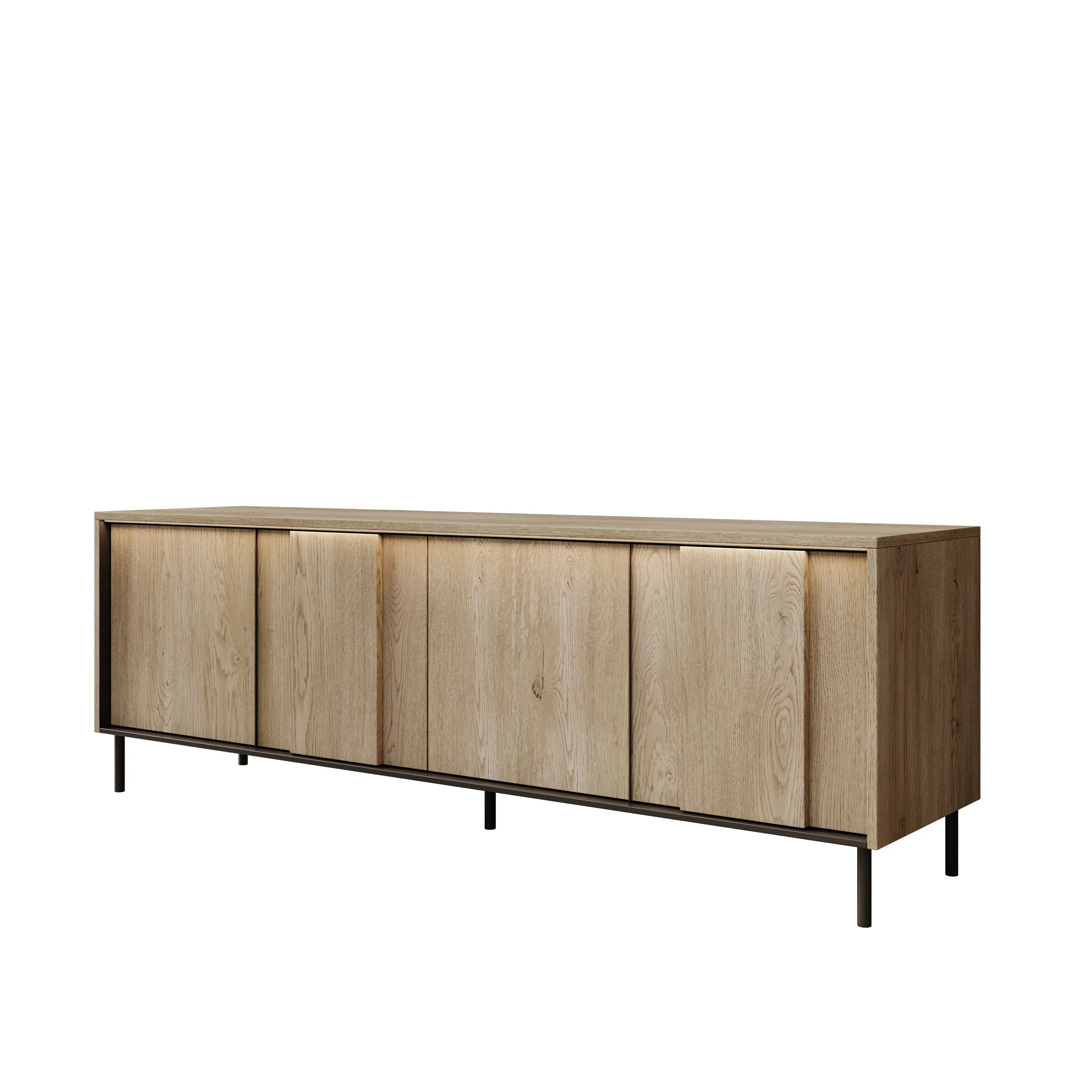 Tarello - TV-Meubel met LED - Eikenpatroon - 167x41x56 cm - Image 6