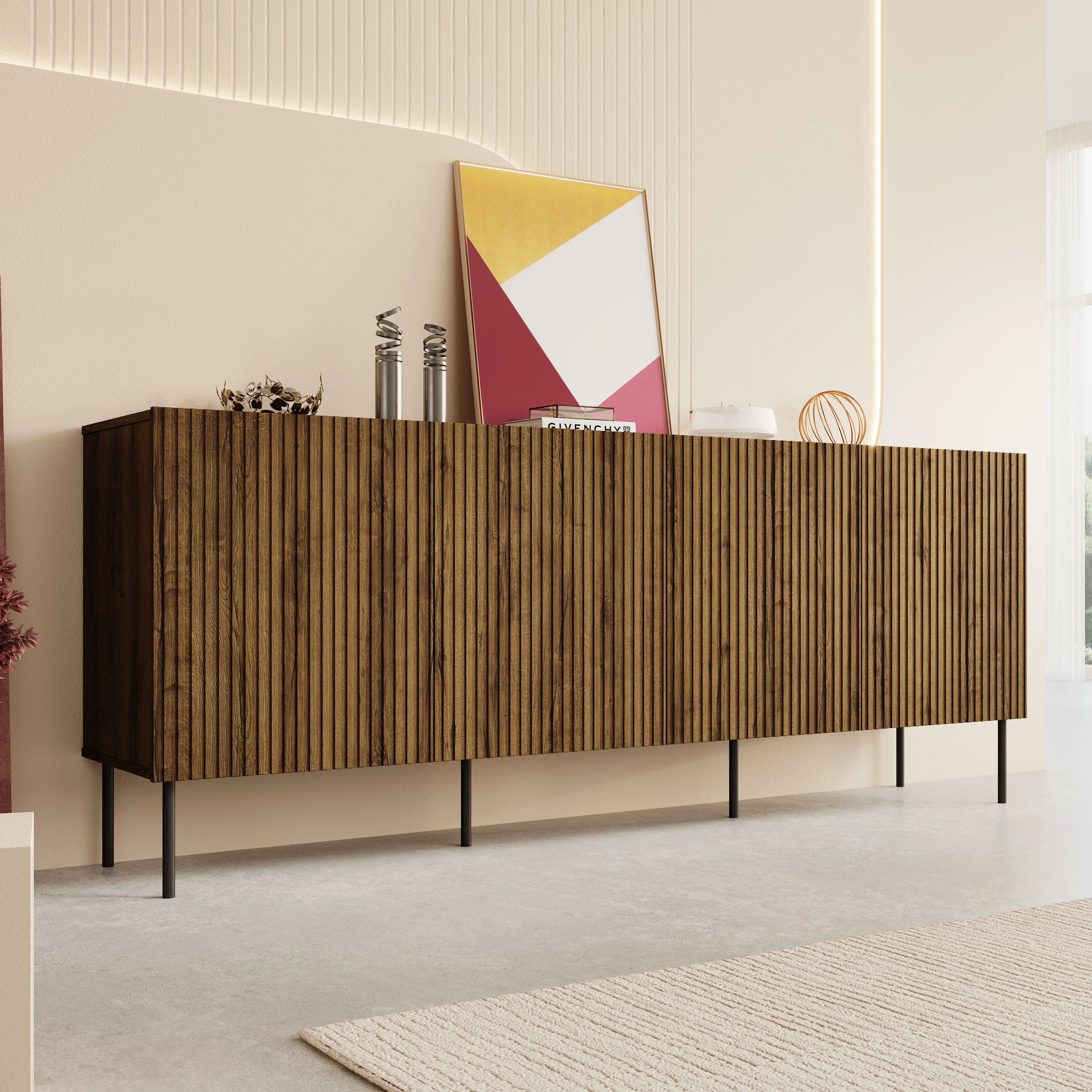 Tartagal - Dressoir - Donkerbruin/eiken - 200x42x81 cm