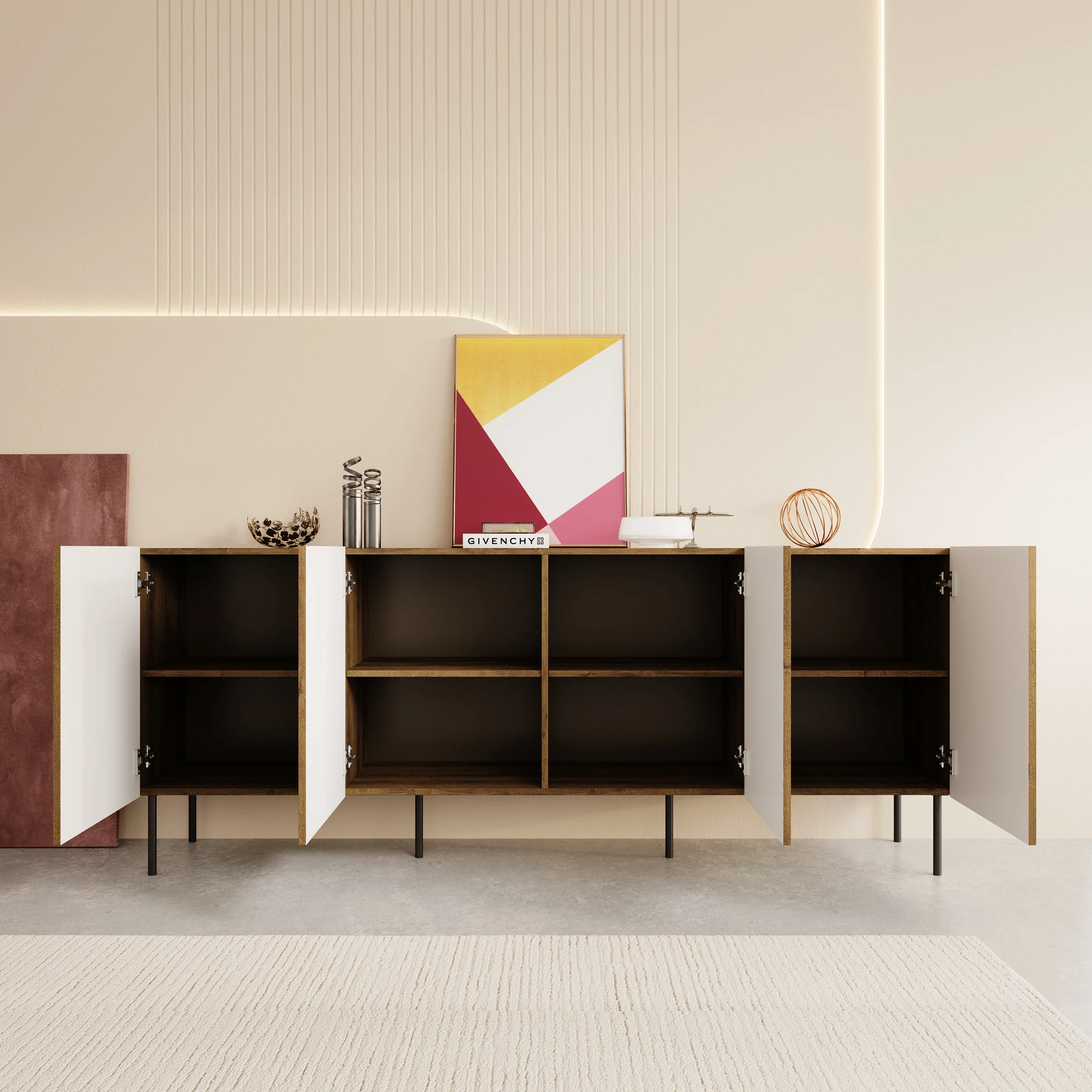 Tartagal - Dressoir - Donkerbruin/eiken - 200x42x81 cm - Image 2