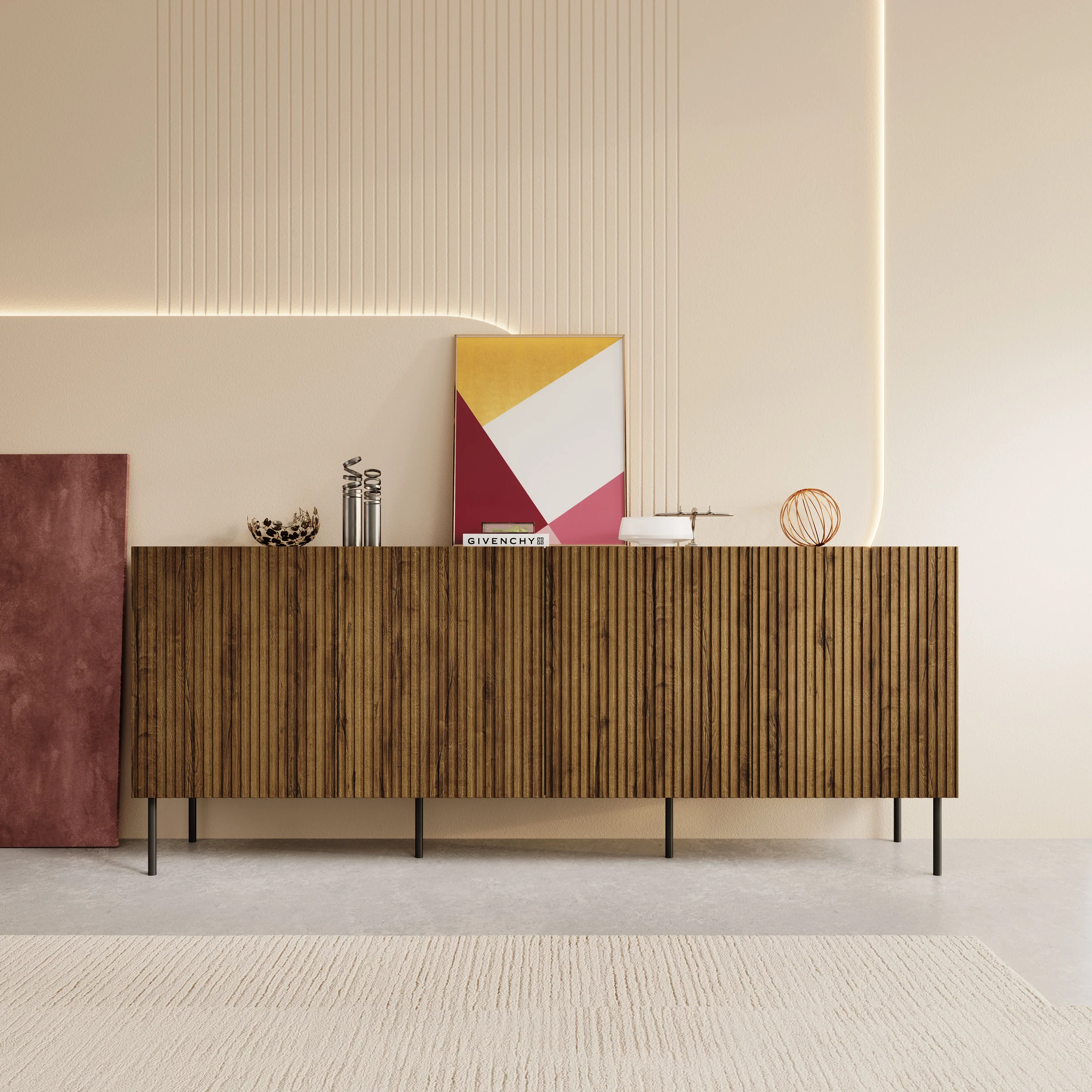 Tartagal - Dressoir - Donkerbruin/eiken - 200x42x81 cm - Image 3