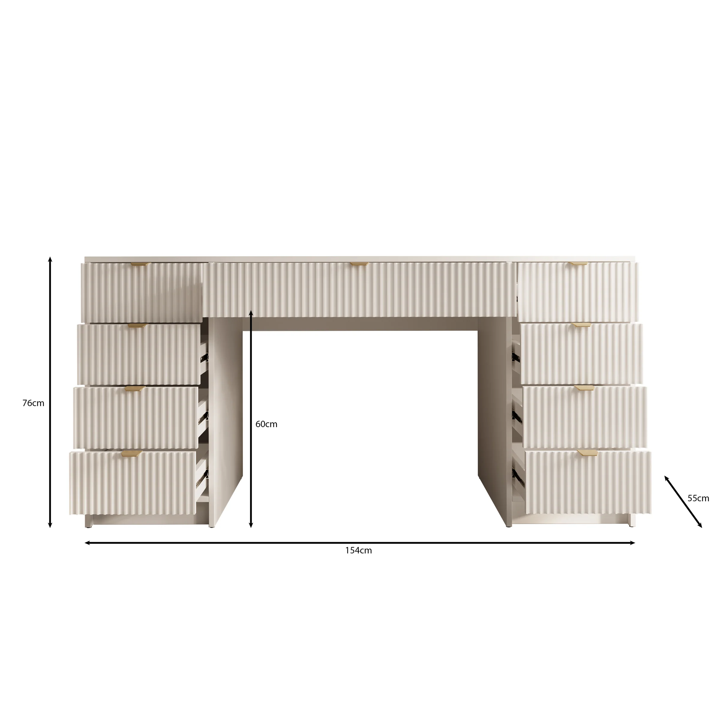 Tavares 2 - Bureau - Beige - 154x55 cm - Image 5