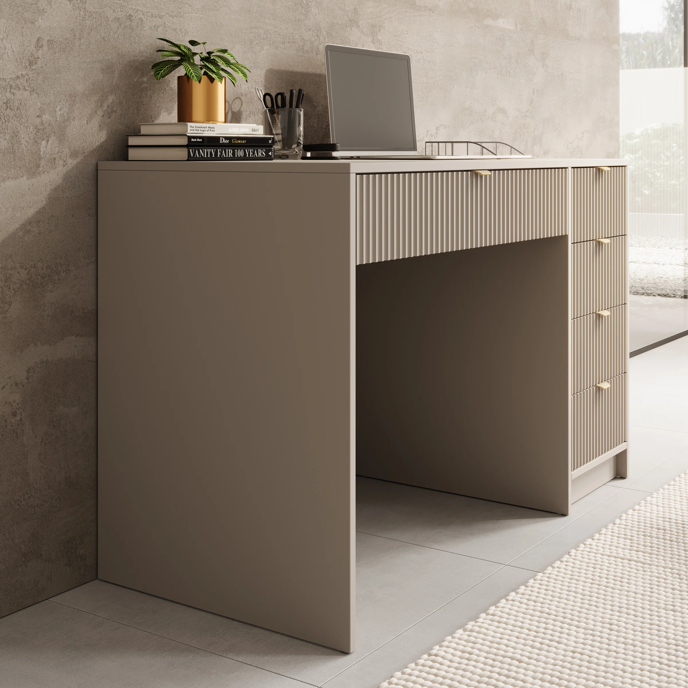 Tavares - Bureau - Beige - 120x55 cm - Image 4