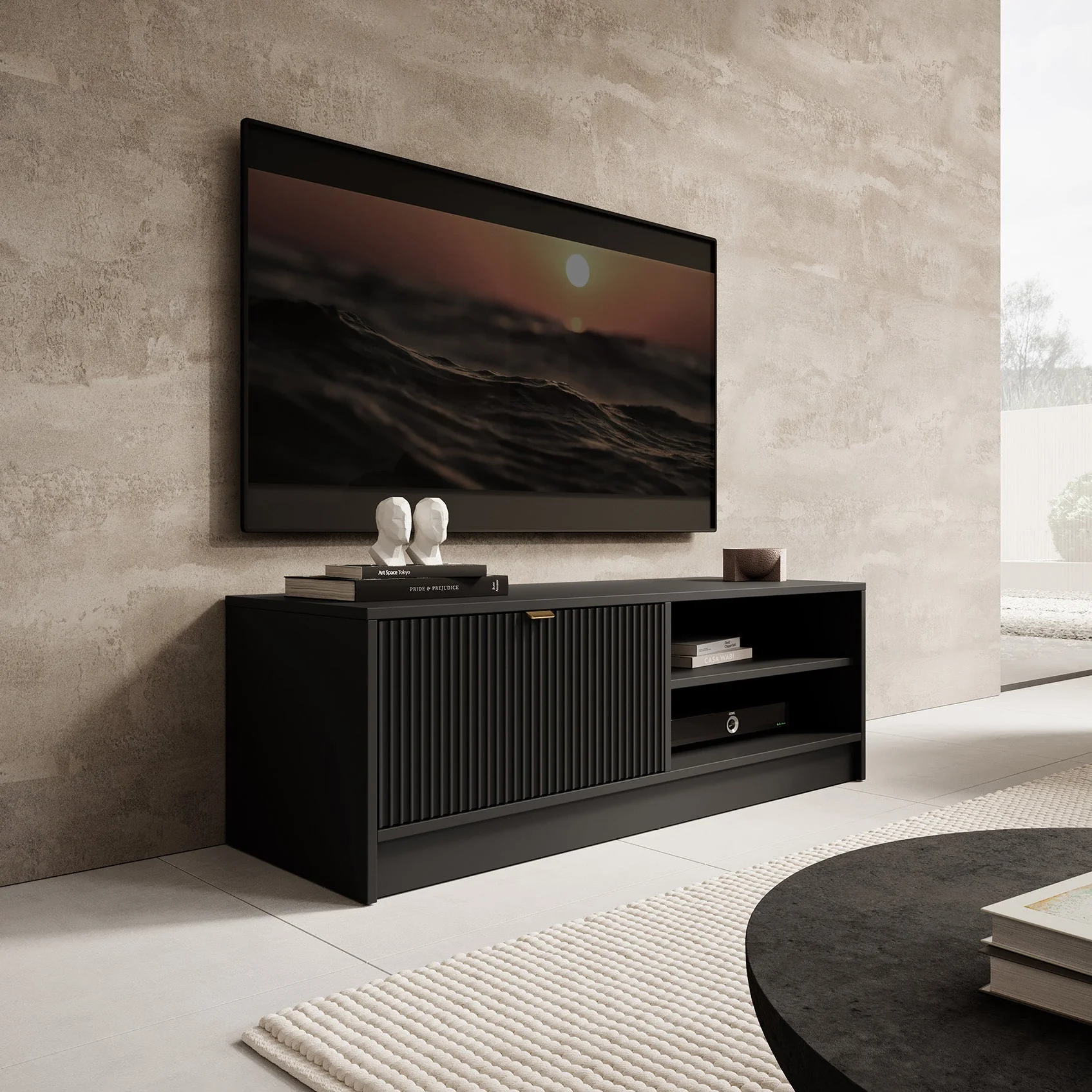 Tavares - TV-Meubel - Zwart  - 120 cm
