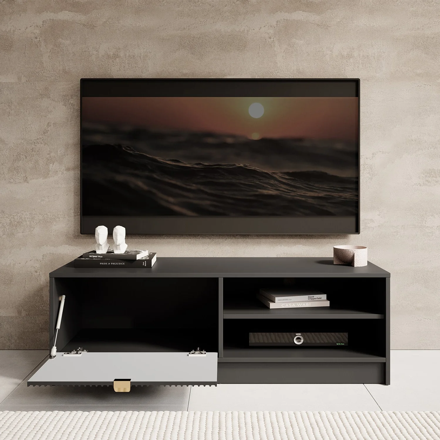 Tavares - TV-Meubel - Zwart  - 120 cm - Image 3