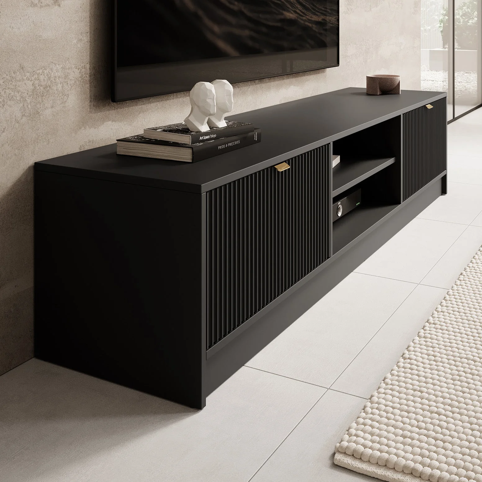 Tavares - TV-Meubel - Zwart  - 180 cm - Image 4