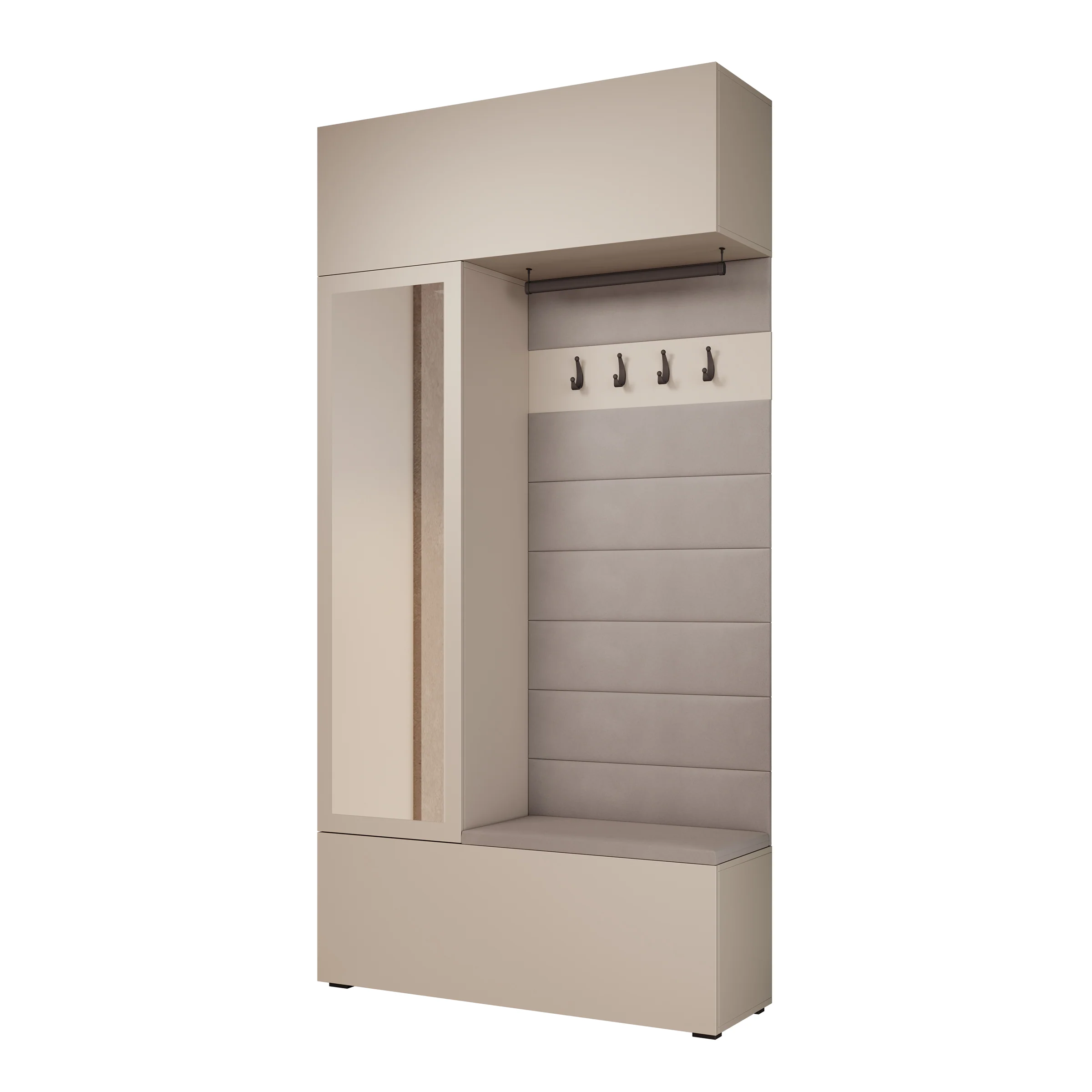Telora - Halkast met deur - Beige - 115x38x232 cm - Image 7