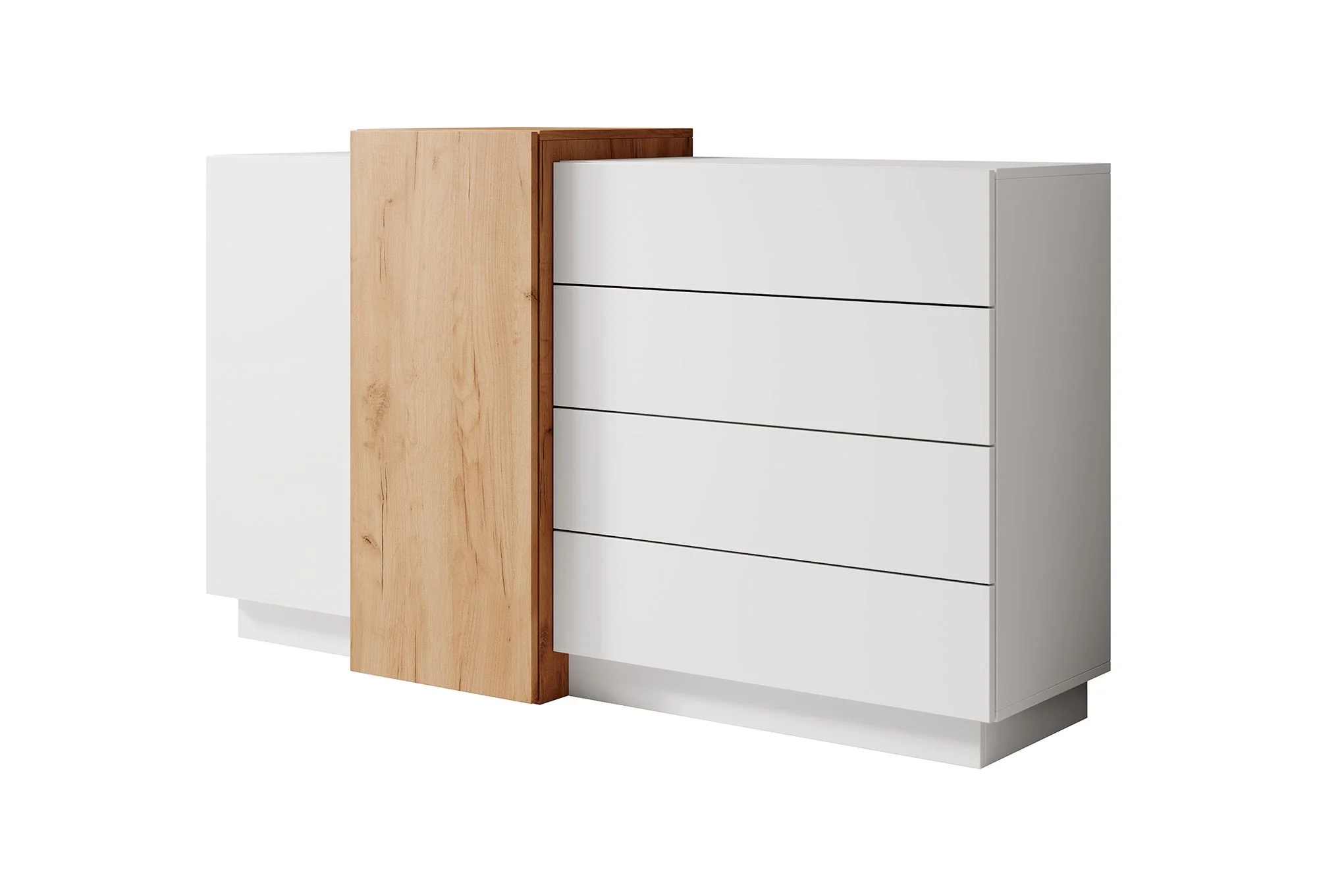Three - Dressoir - Wit/eiken - 160x46x93 cm - Image 7