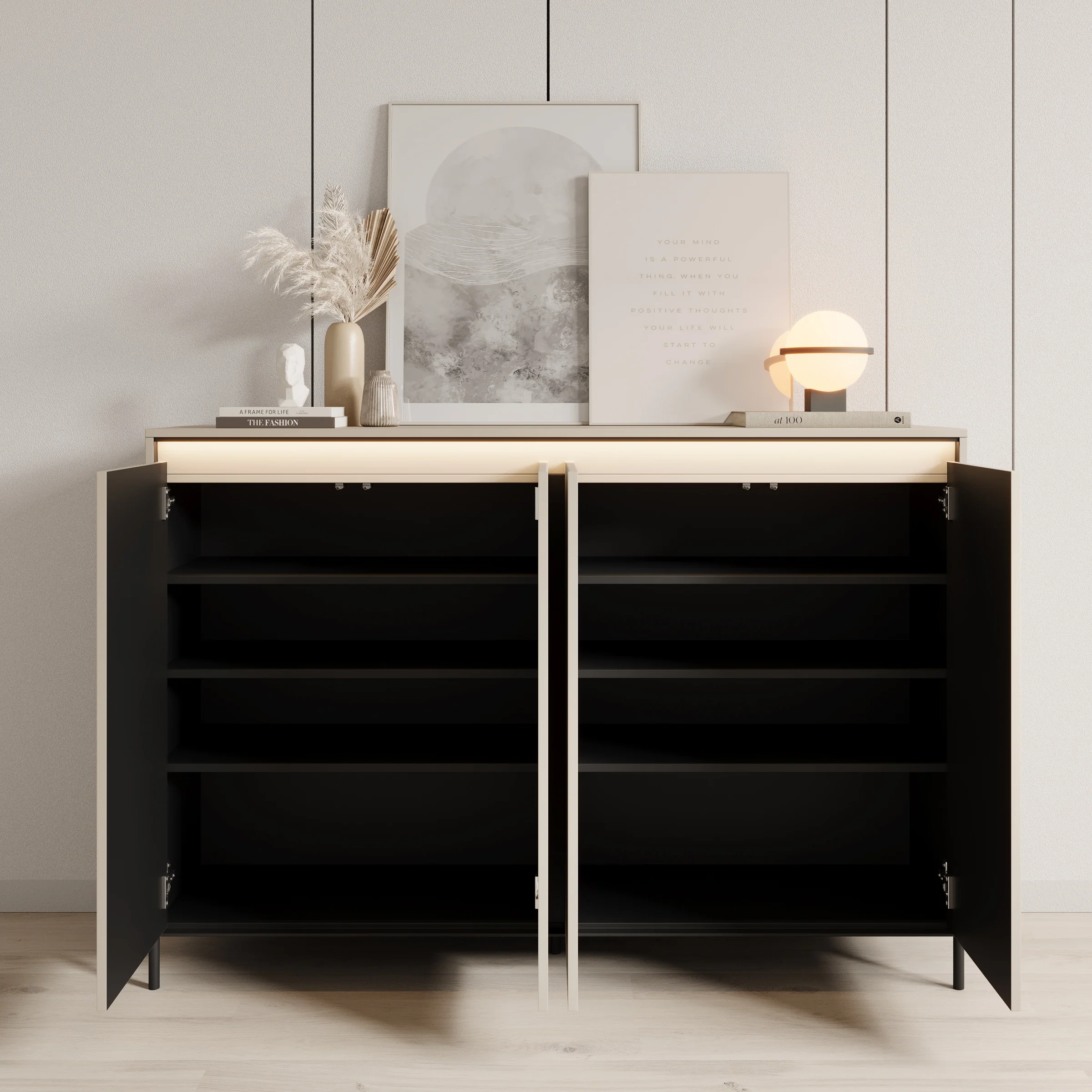 Timoteo - Dressoir - Beige - 152x40x105 cm - Image 2