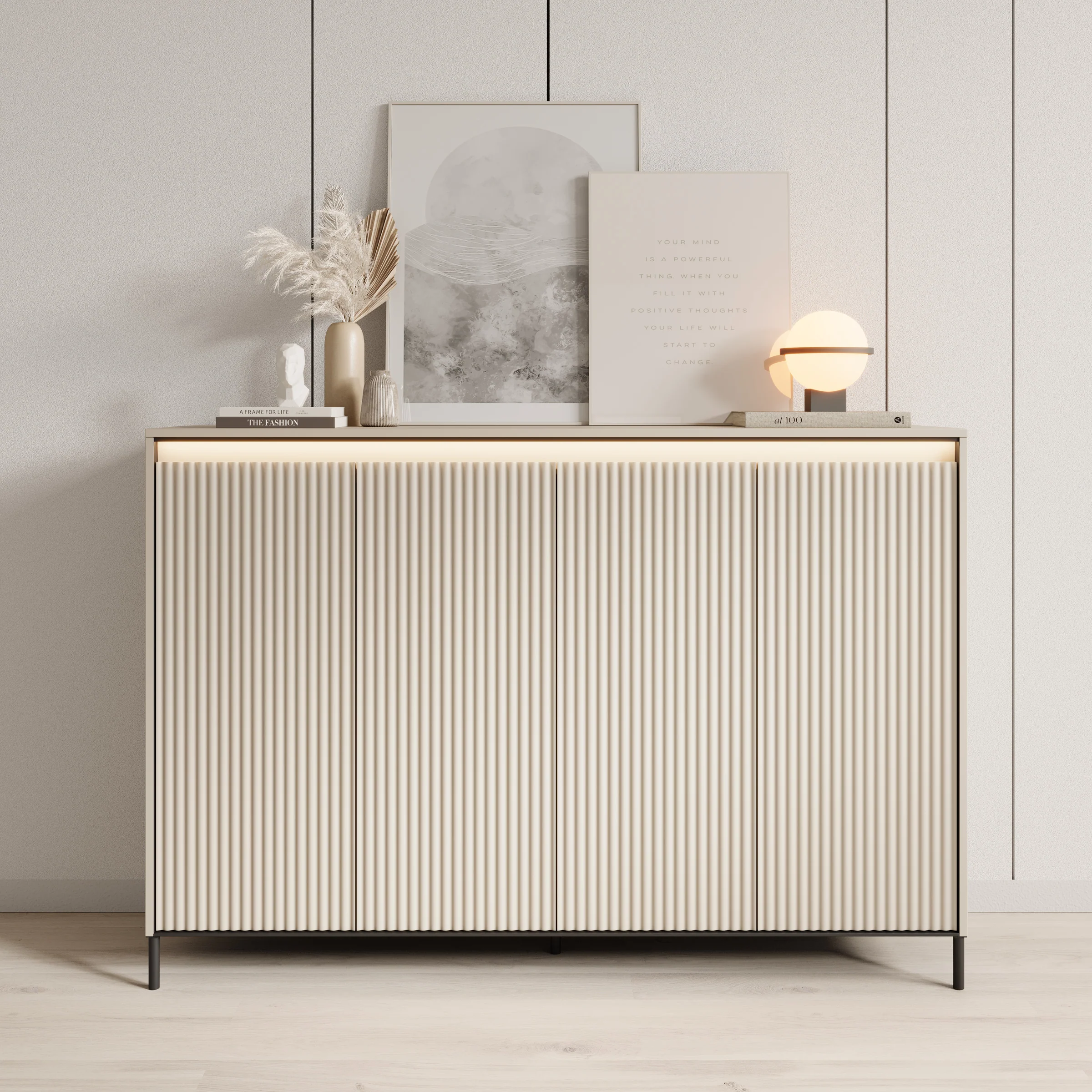 Timoteo - Dressoir - Beige - 152x40x105 cm - Image 3