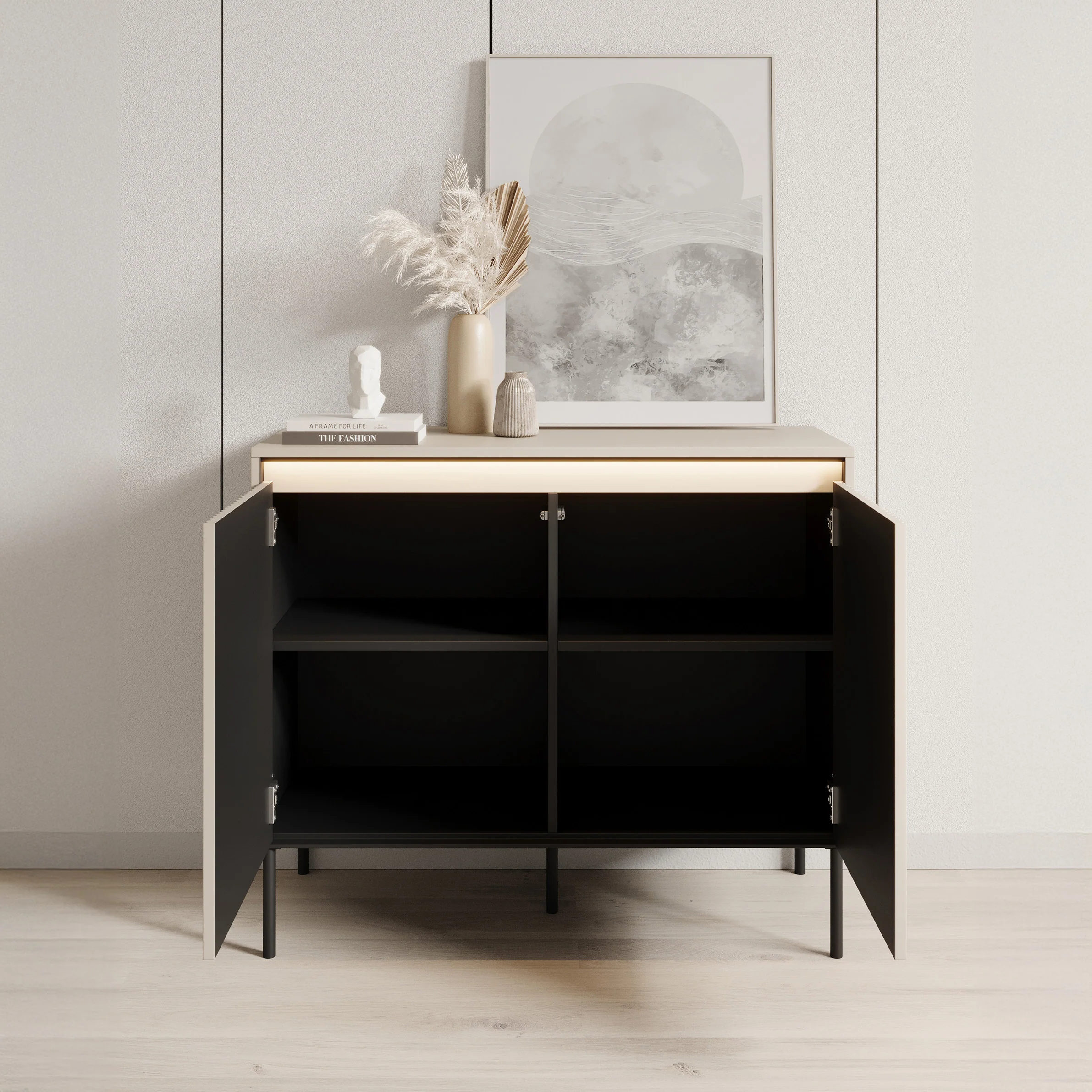Timoteo - Dressoir - Beige - 98x40x83 cm - Image 2