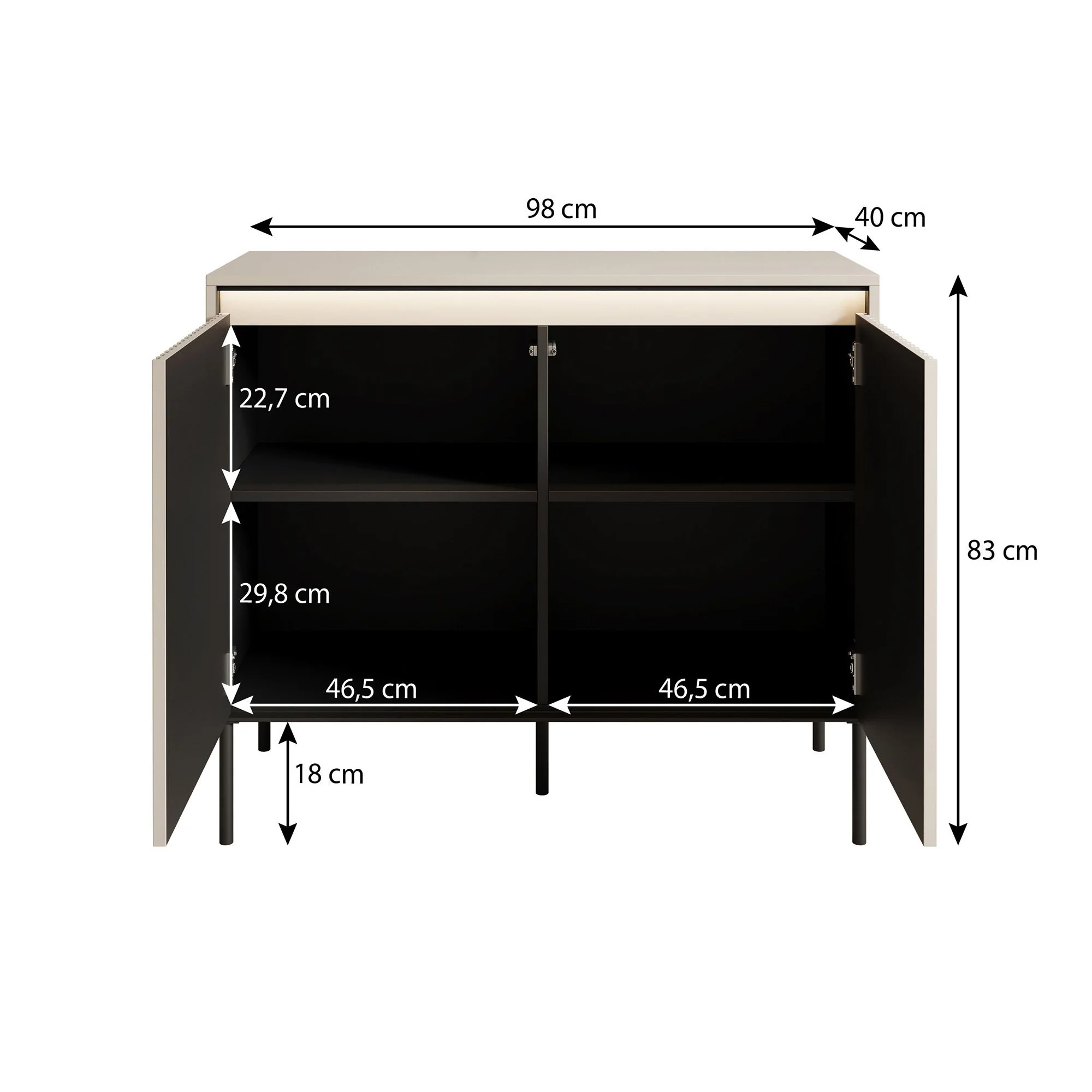 Timoteo - Dressoir - Eiken - 98x40x83 cm - Image 5