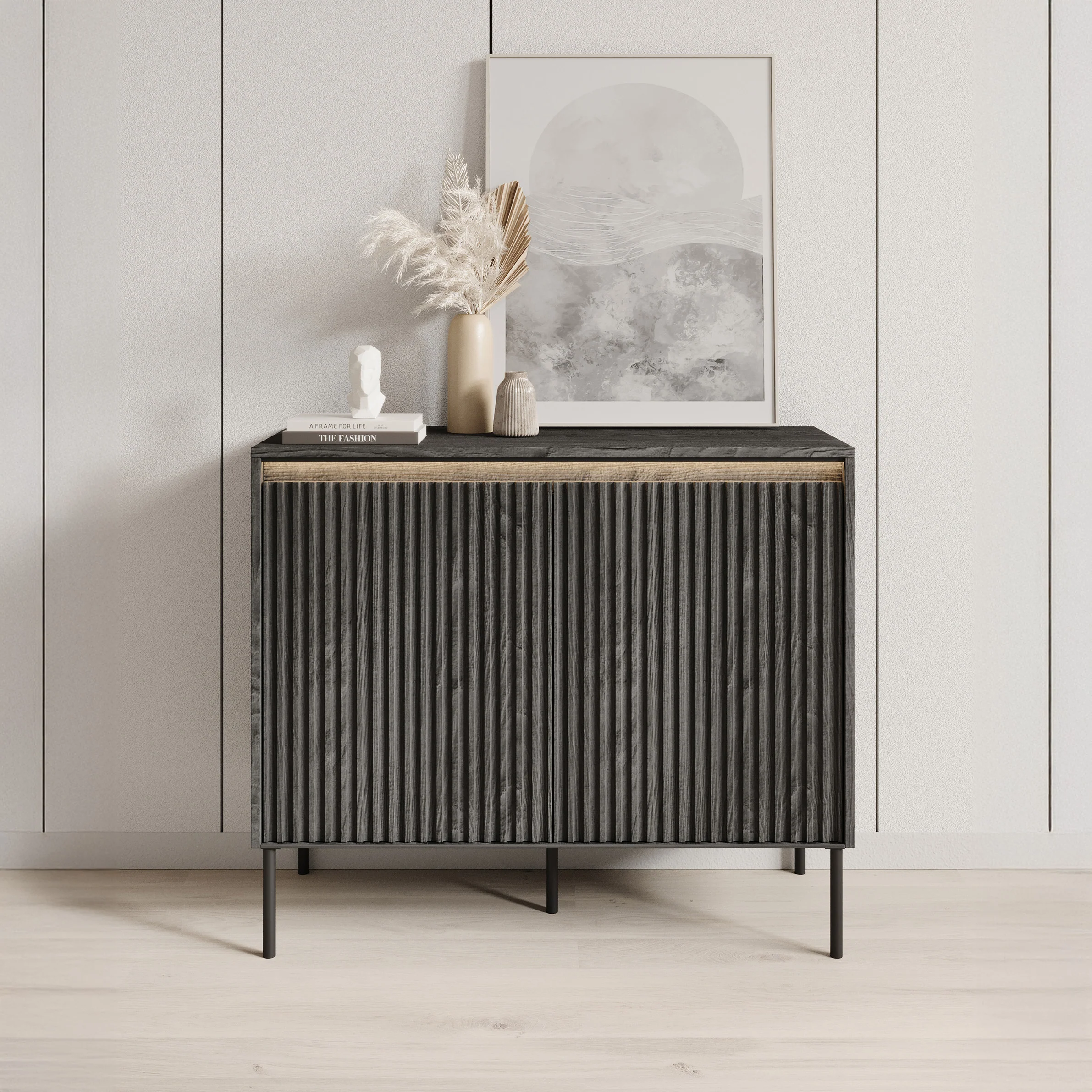 Timoteo - Dressoir - Zwart - 98x40x83 cm - Image 3