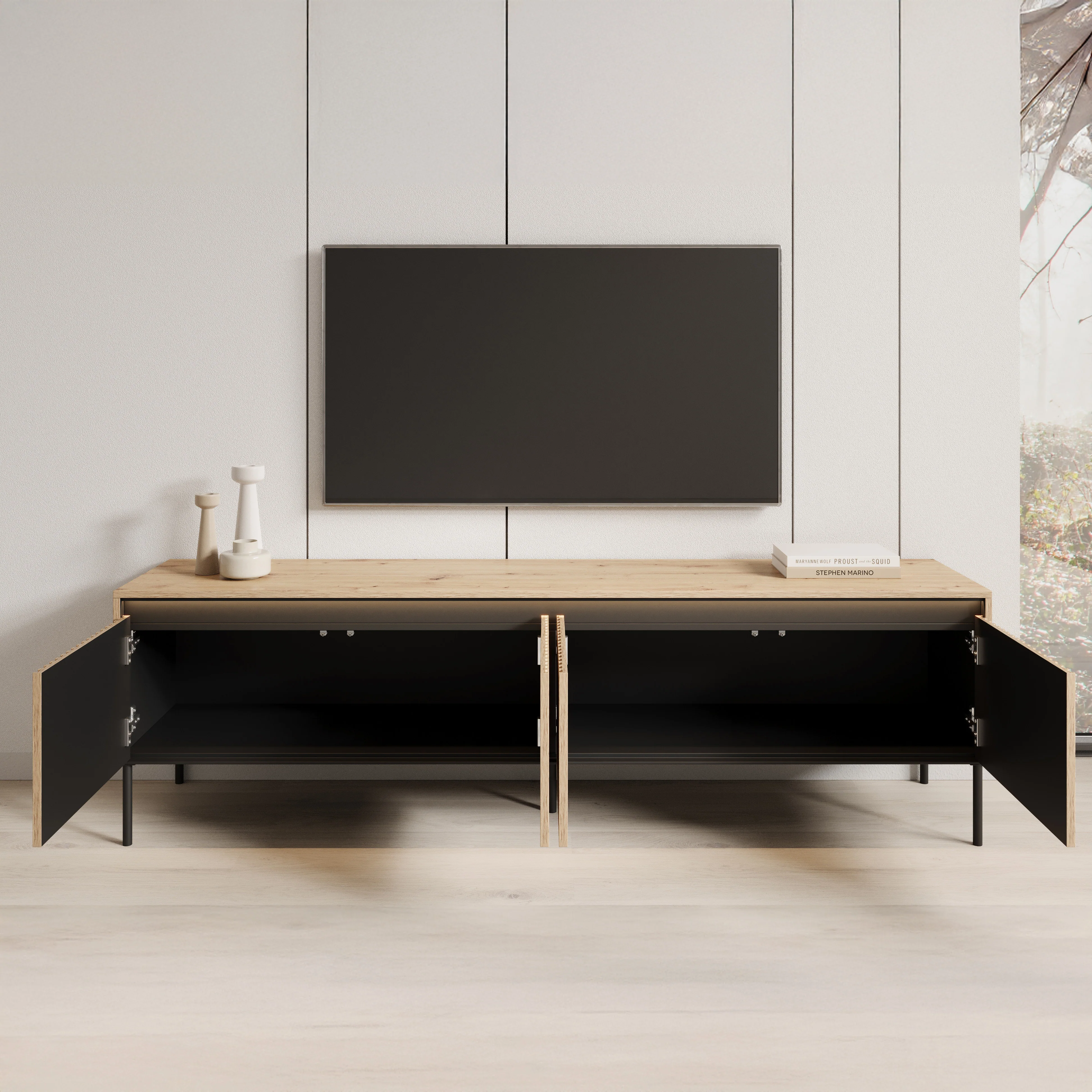 Timoteo - TV-Meubel - Eiken  - 193x40x56 cm - Image 2