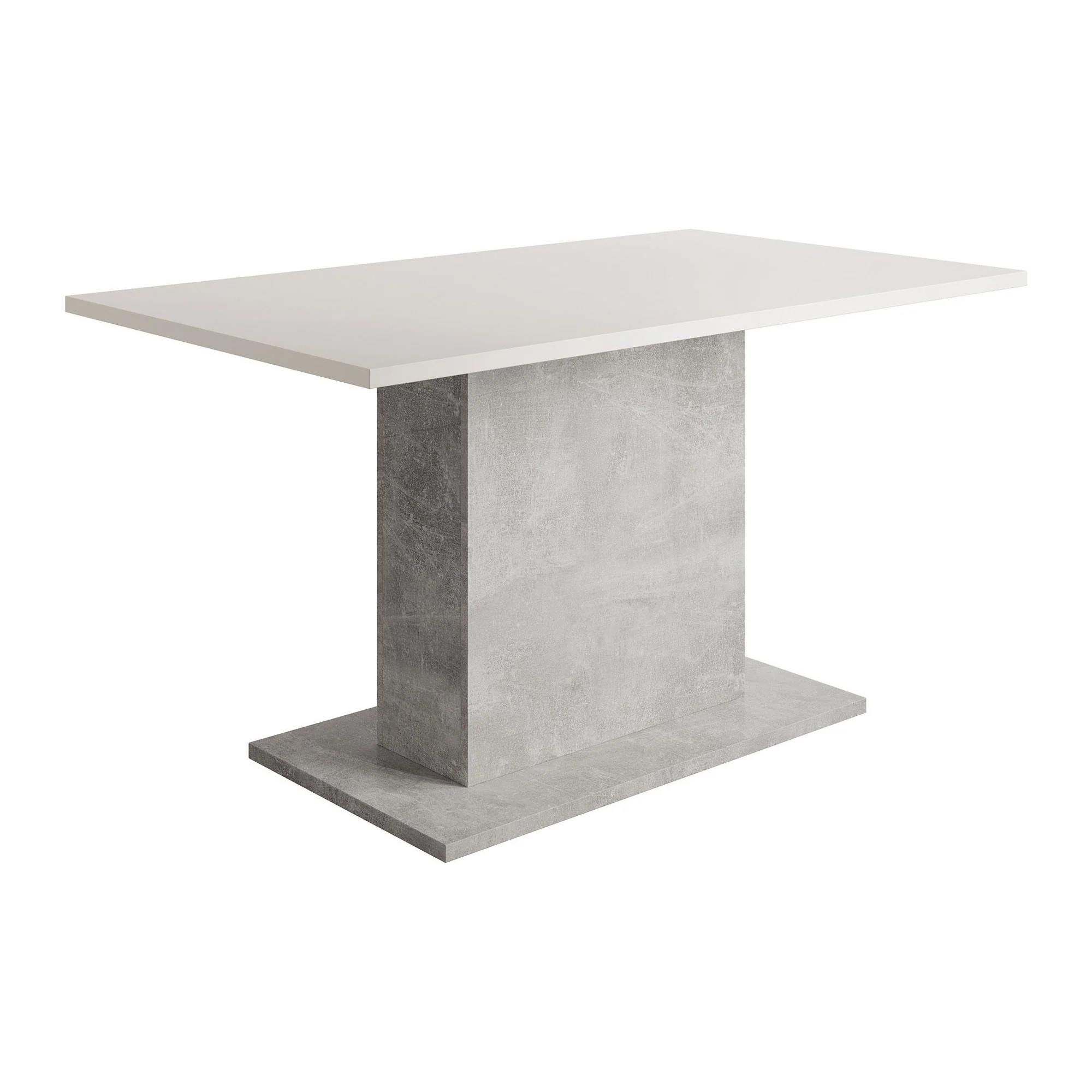 Tova - Eetkamertafel - Wit/grijs betonlook - 138x80x69 cm - Image 4