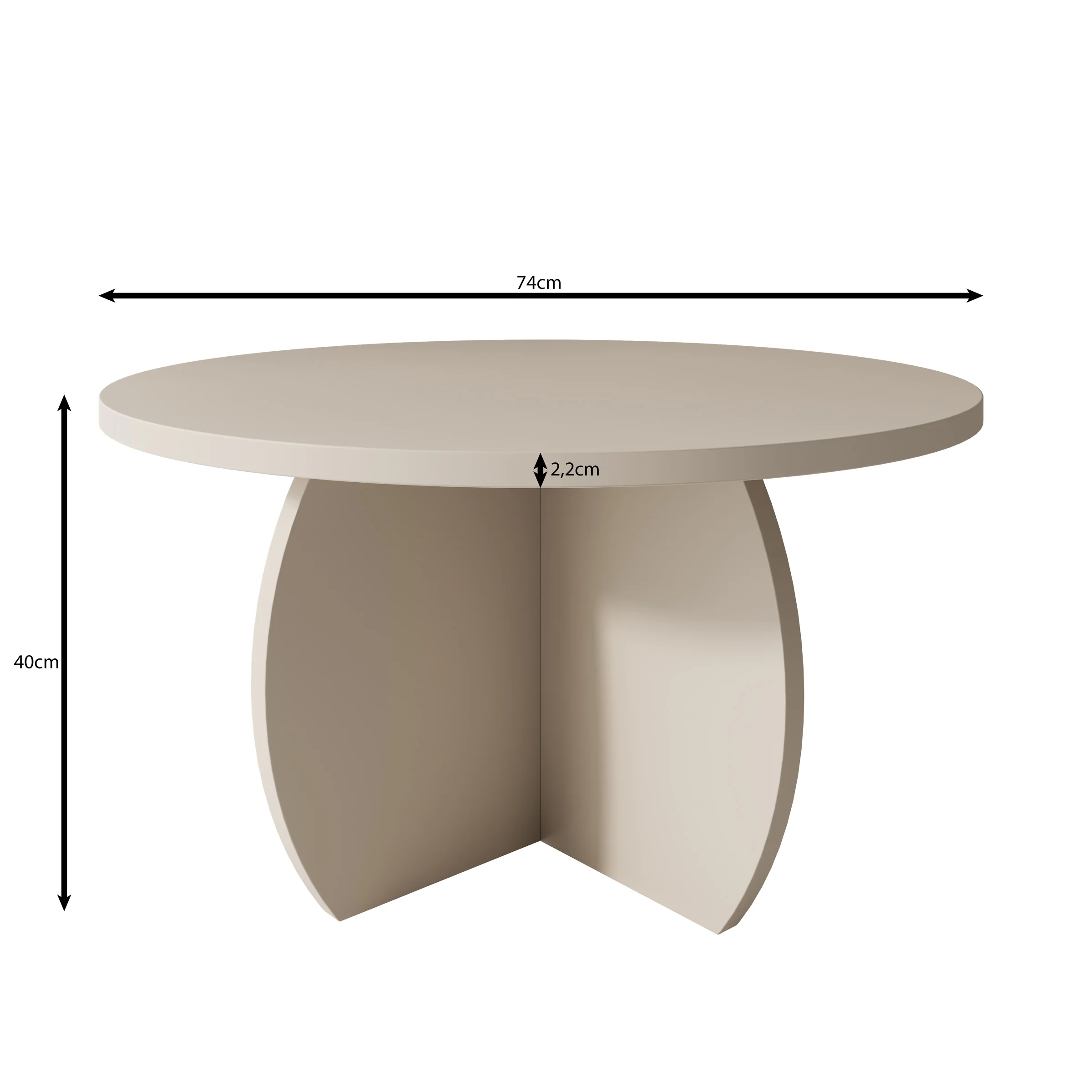 Trada - Salontafel - Licht eikenpatroon - 74x74x40 cm - Image 4