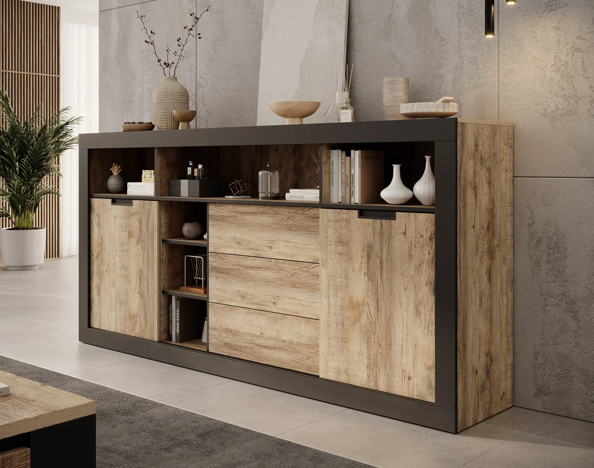 Trinidad 2 - Dressoir - Eiken - 220x45x110 cm