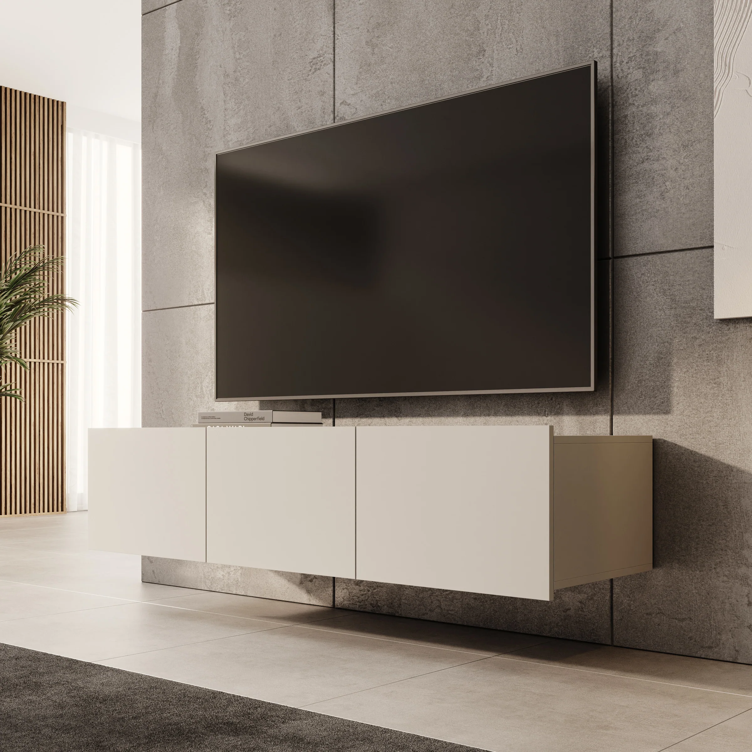 Calabas - TV-Meubel - Beige - 150x43x37 cm
