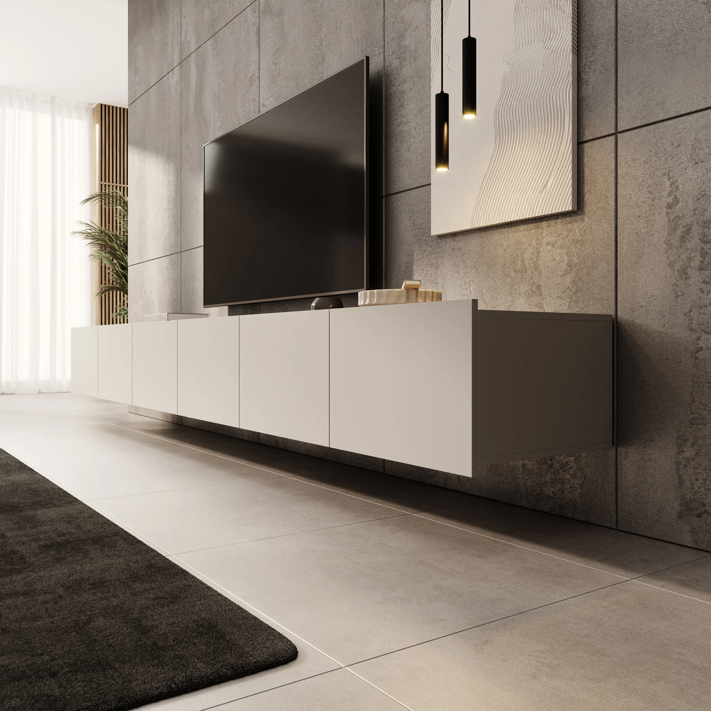 Calabas - TV-Meubel - Beige - 300x43x37 cm - Image 6